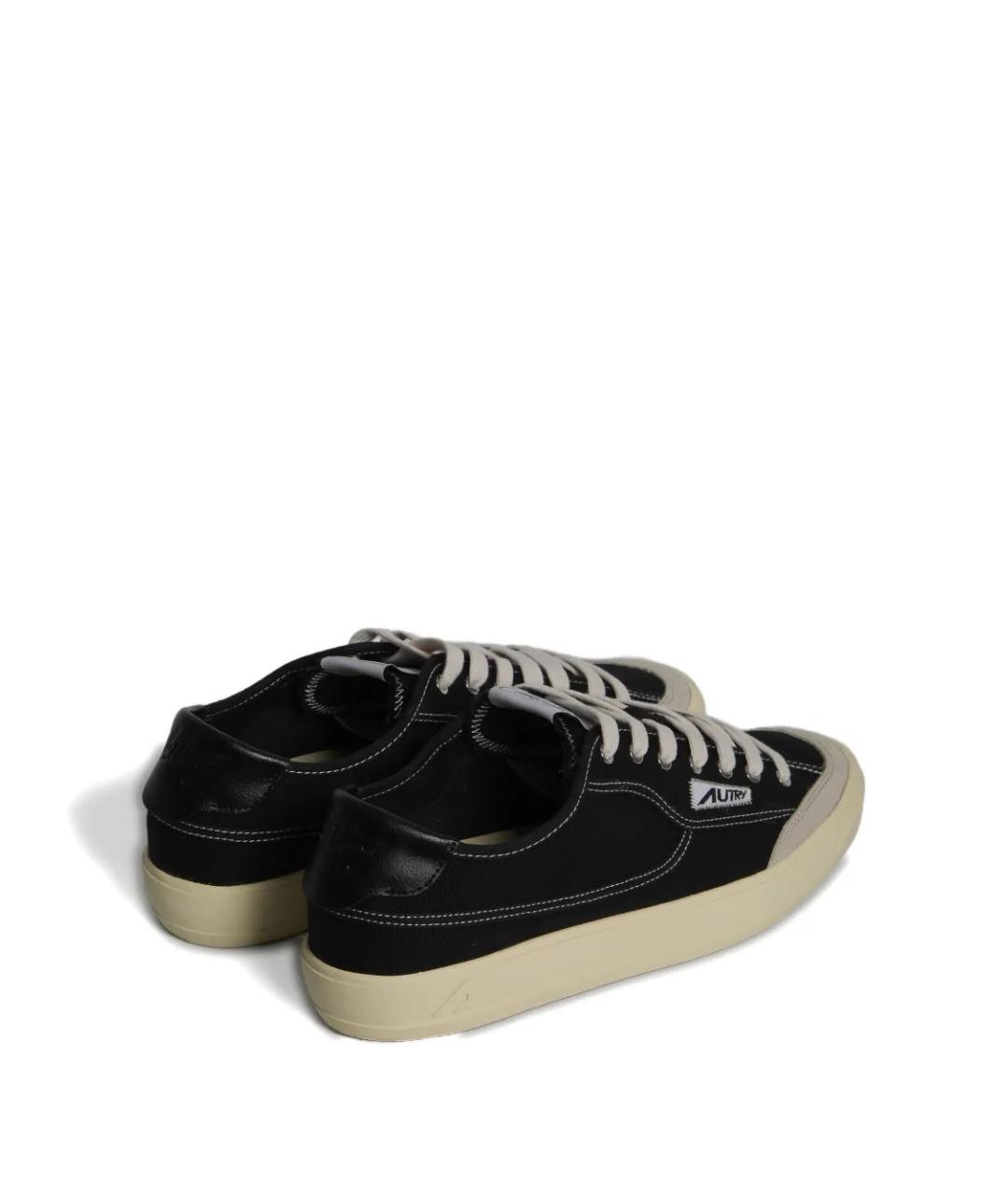AUTRY Черные текстильные низкие кроссовки / кеды, фото 3
