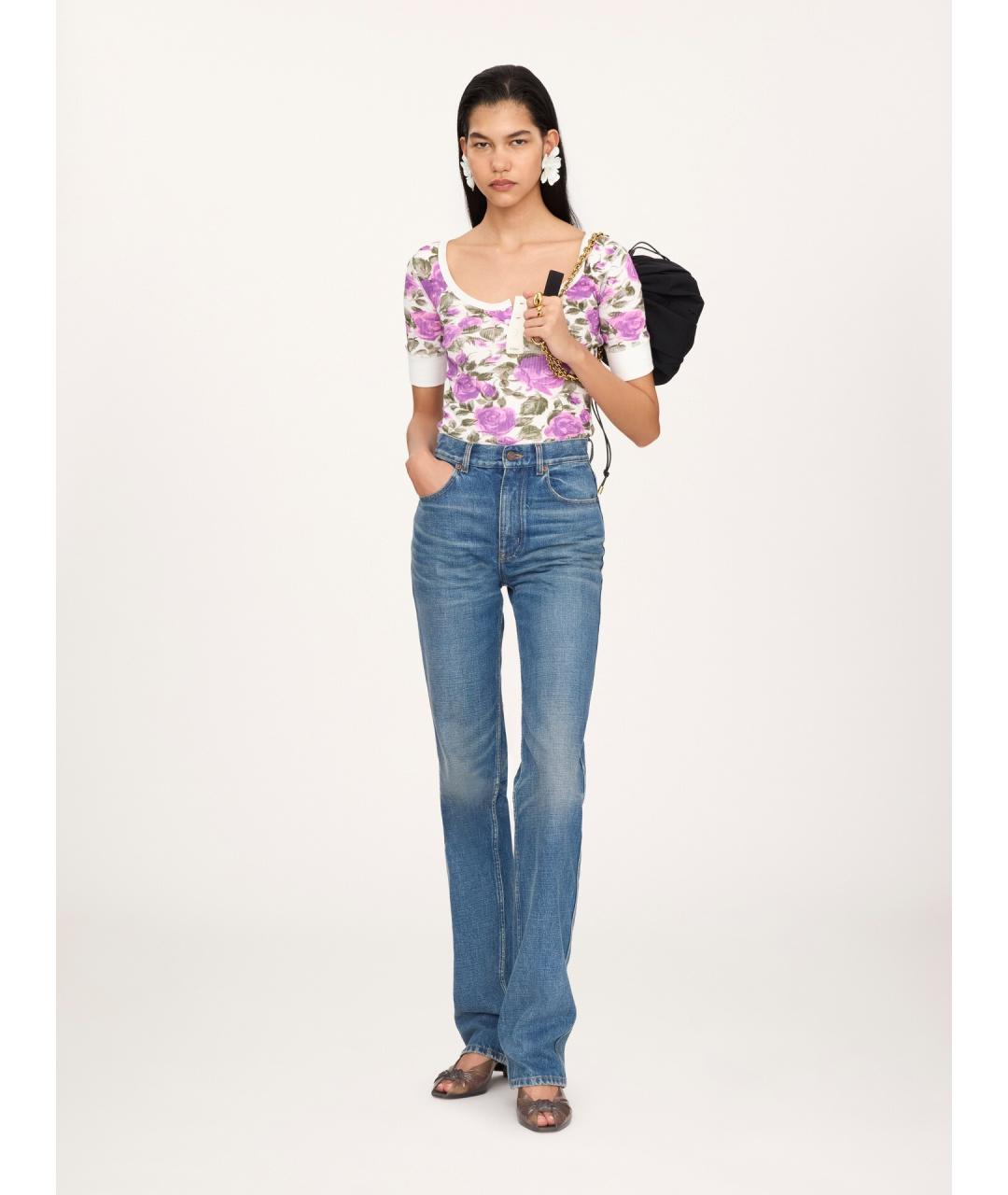 CHLOE Фиолетовая хлопковая футболка, фото 2