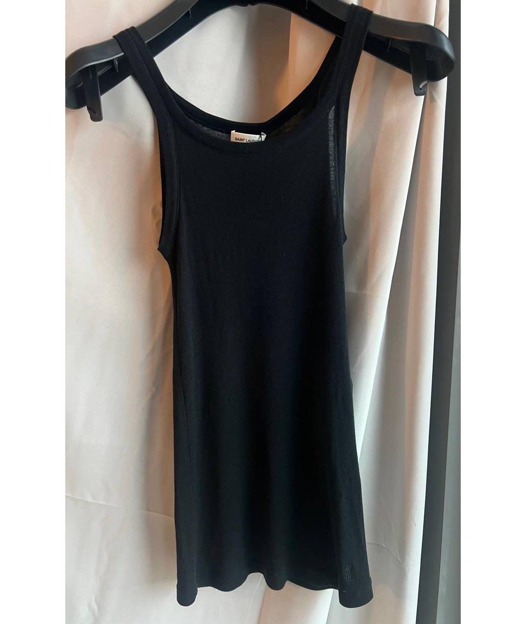 SAINT LAURENT Черная майка, фото 3