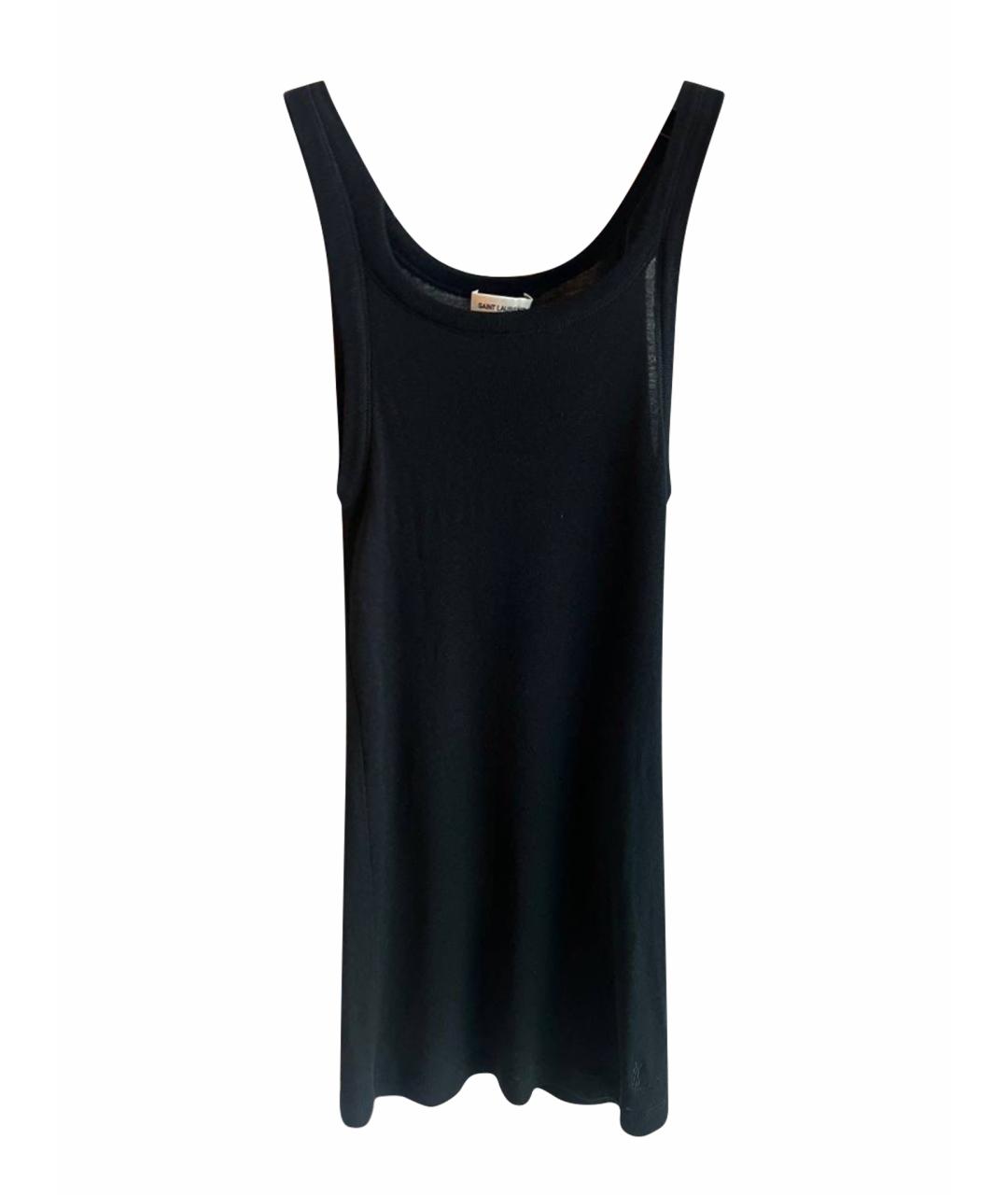 SAINT LAURENT Черная майка, фото 1