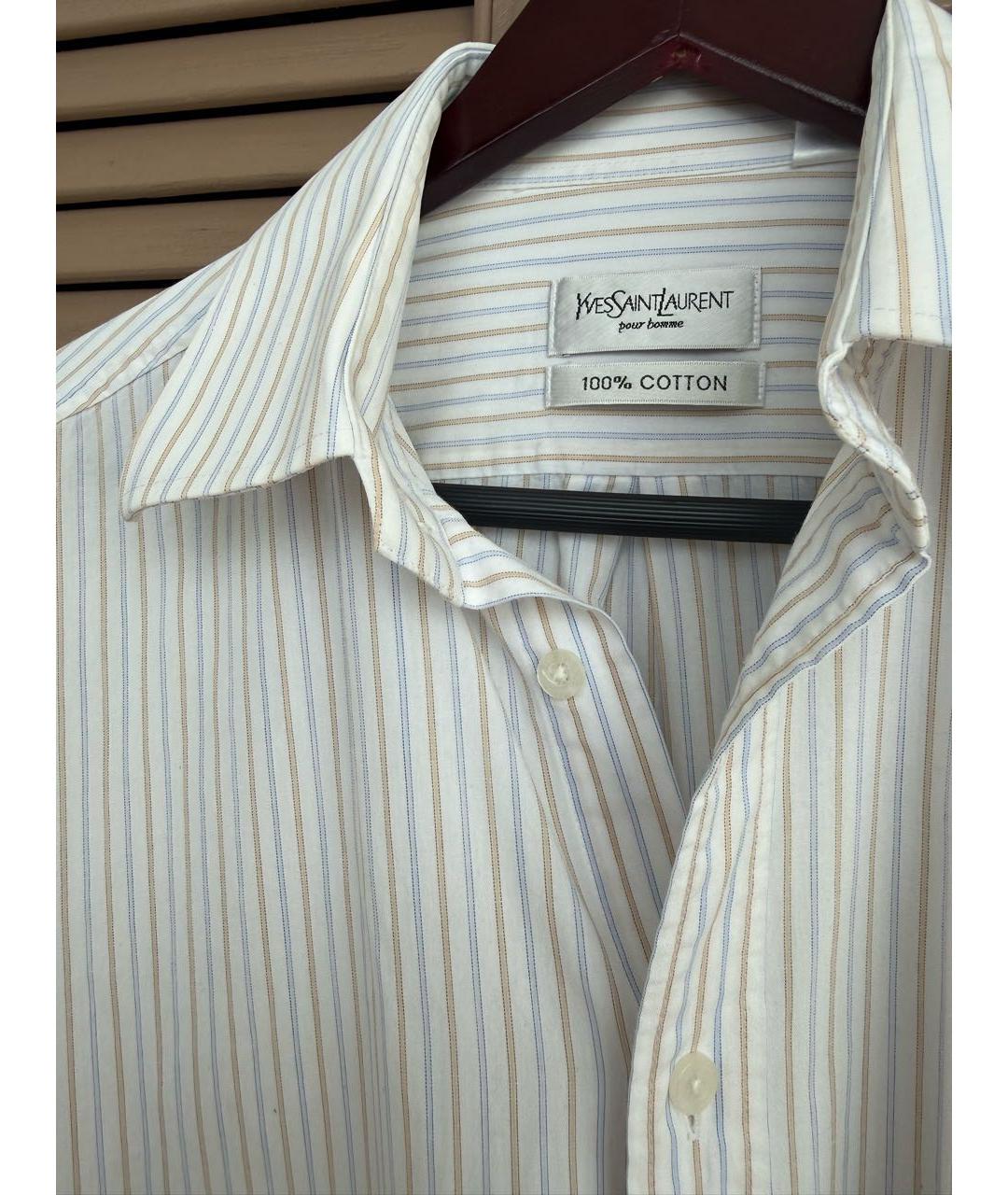 SAINT LAURENT Белая хлопковая блузы, фото 4
