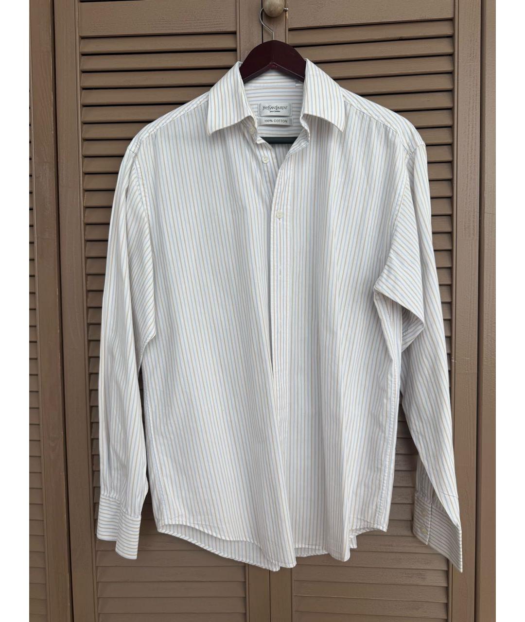 SAINT LAURENT Белая хлопковая блузы, фото 5