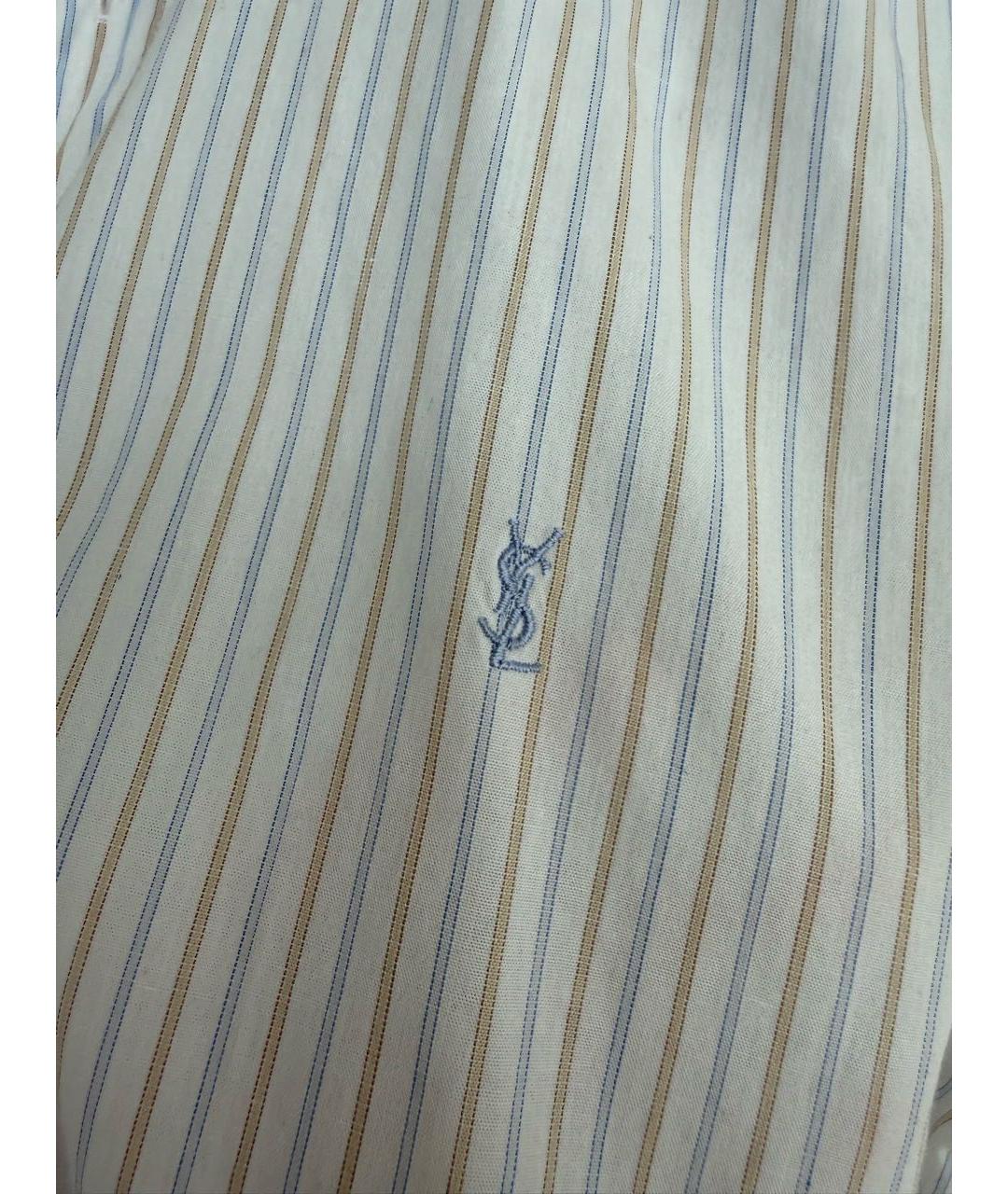 SAINT LAURENT Белая хлопковая блузы, фото 3