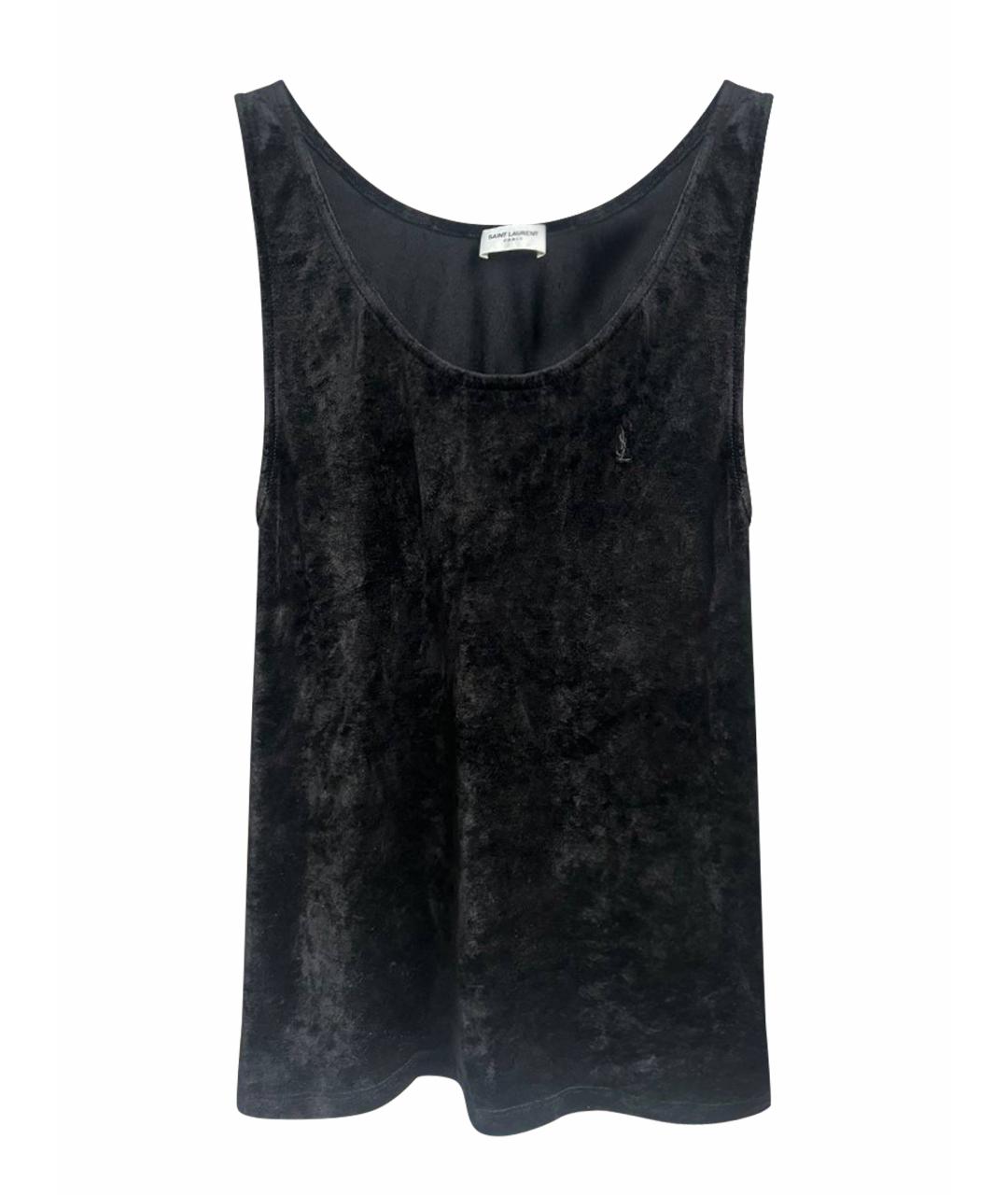 SAINT LAURENT Черная майка, фото 1