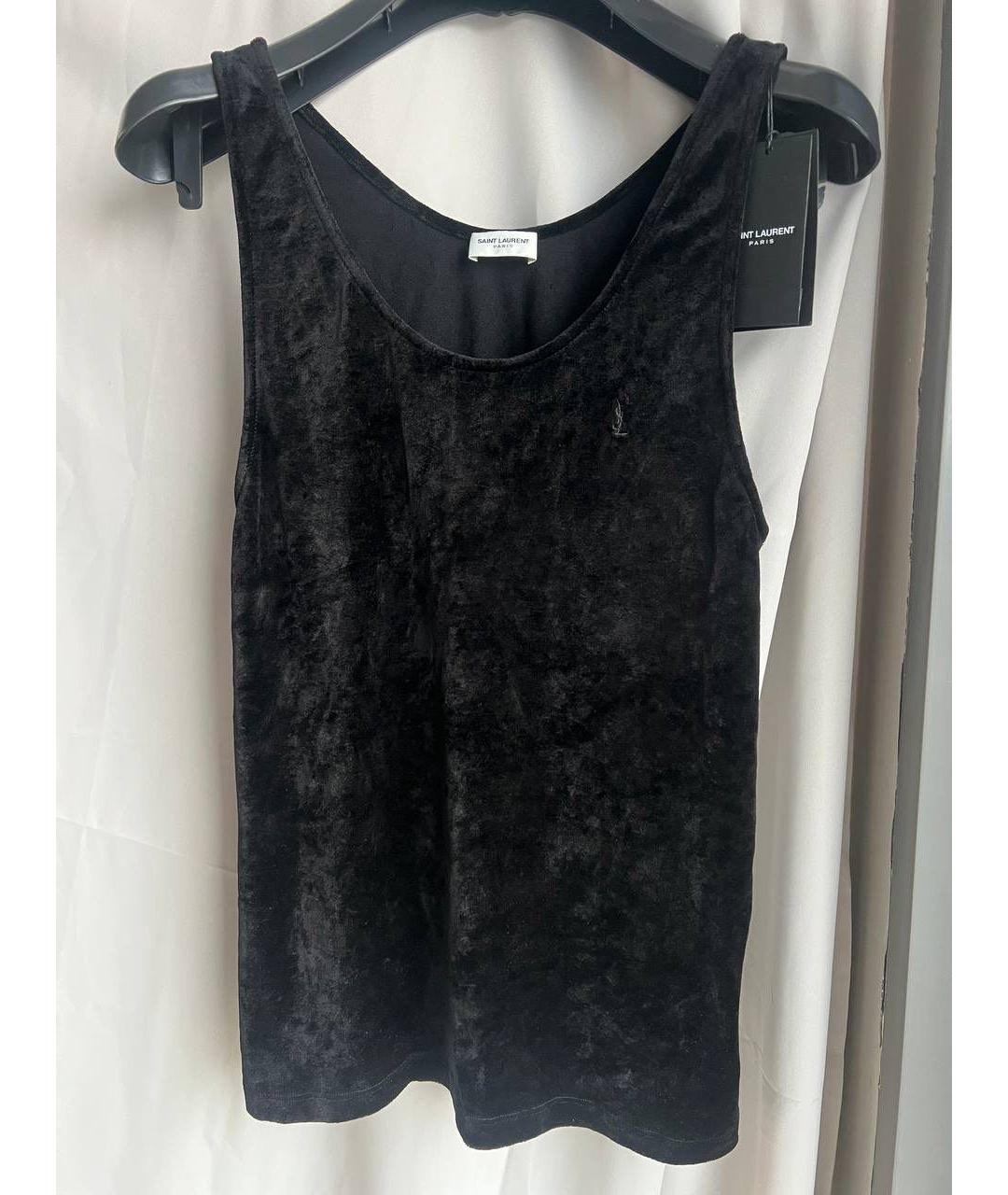 SAINT LAURENT Черная майка, фото 4