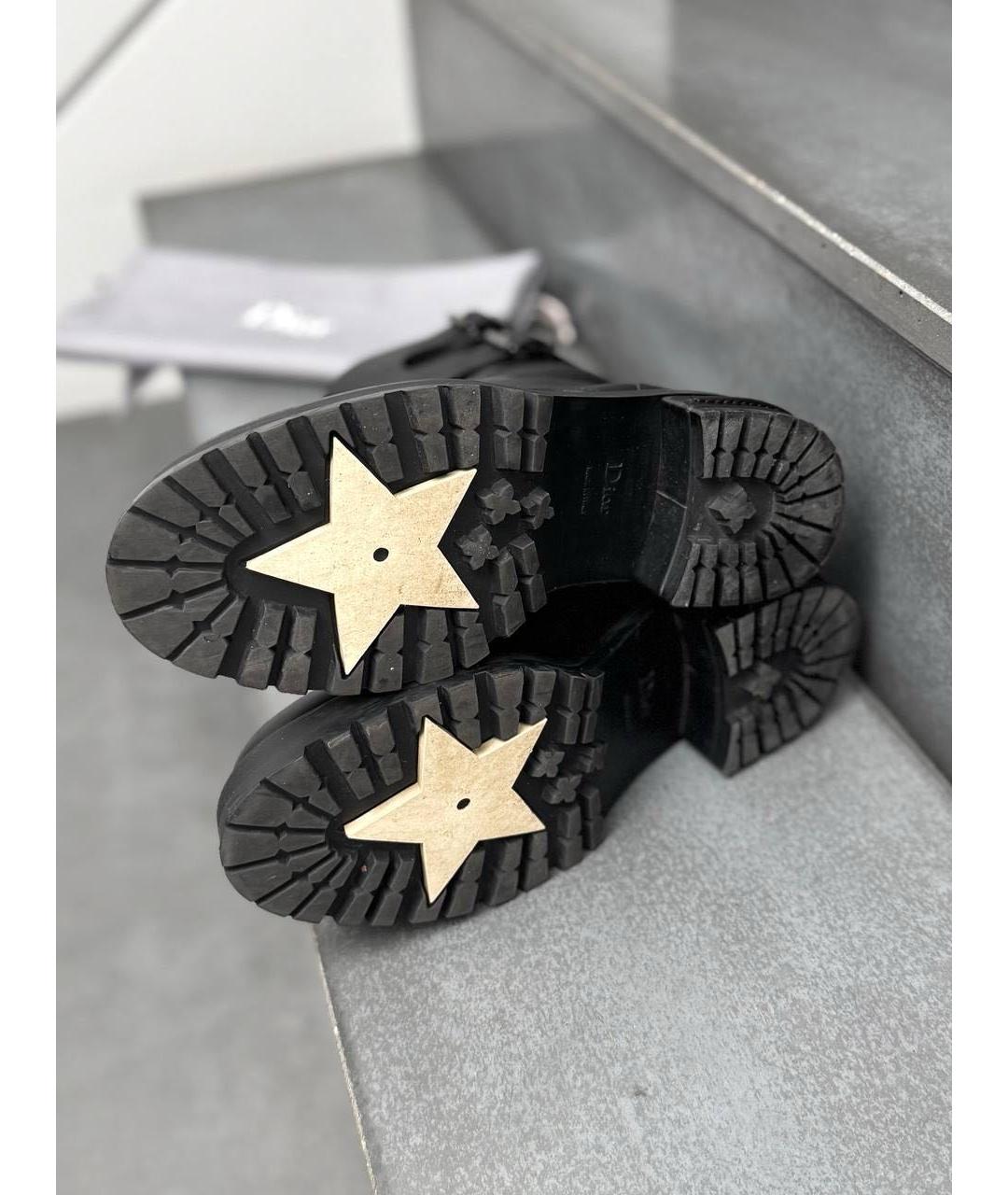 CHRISTIAN DIOR Черные кожаные ботинки, фото 4