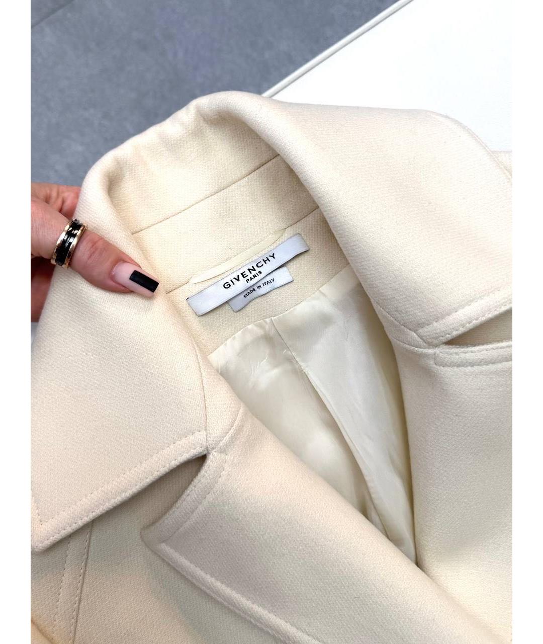 GIVENCHY Бежевое шерстяное пальто, фото 3