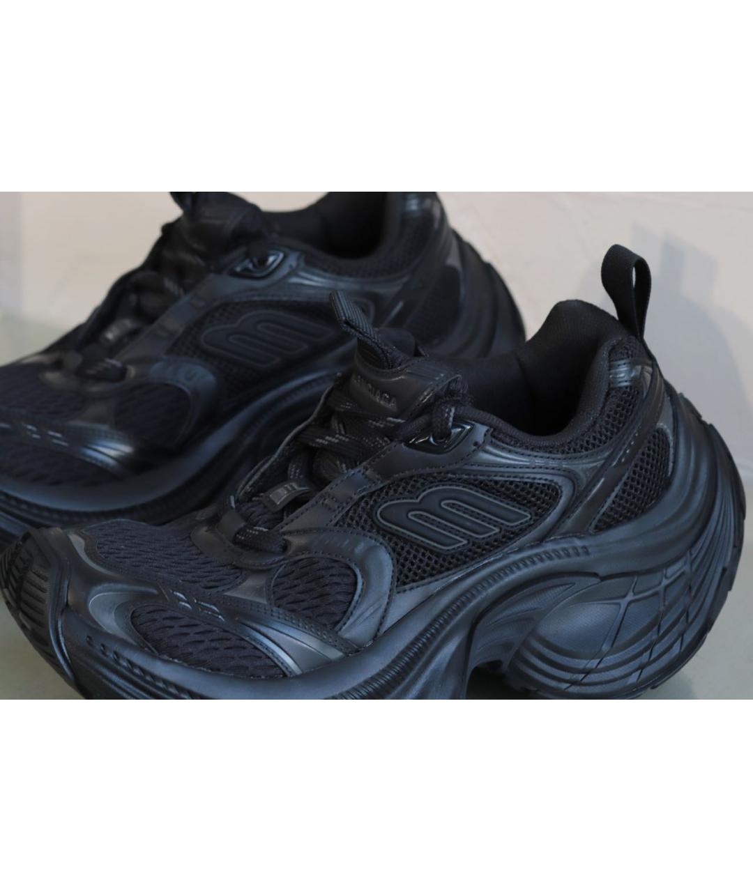 BALENCIAGA Черные текстильные кроссовки, фото 4