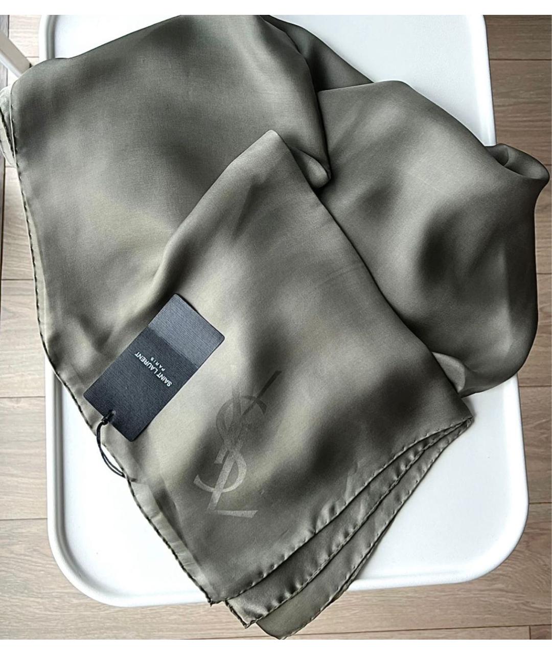 SAINT LAURENT Шелковый шарф, фото 4