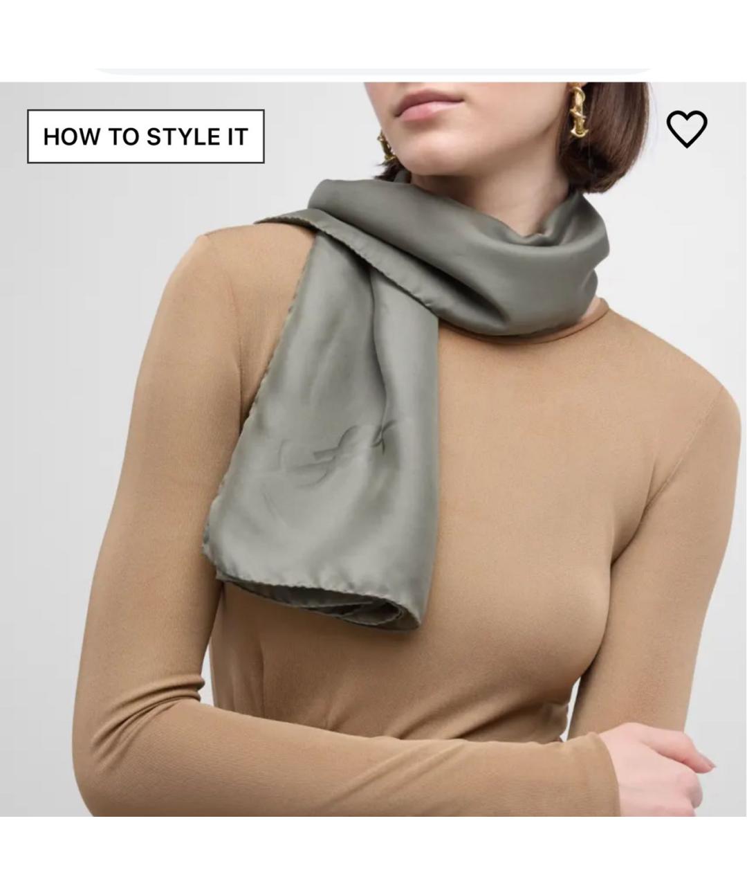 SAINT LAURENT Шелковый шарф, фото 2