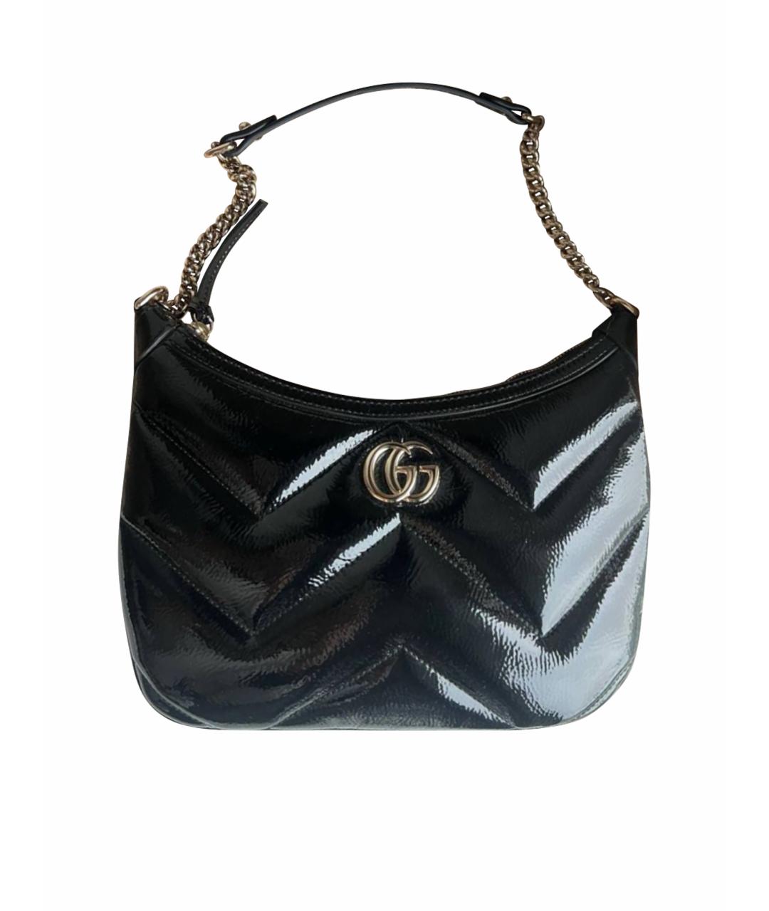 GUCCI Черная кожаная сумка через плечо, фото 1