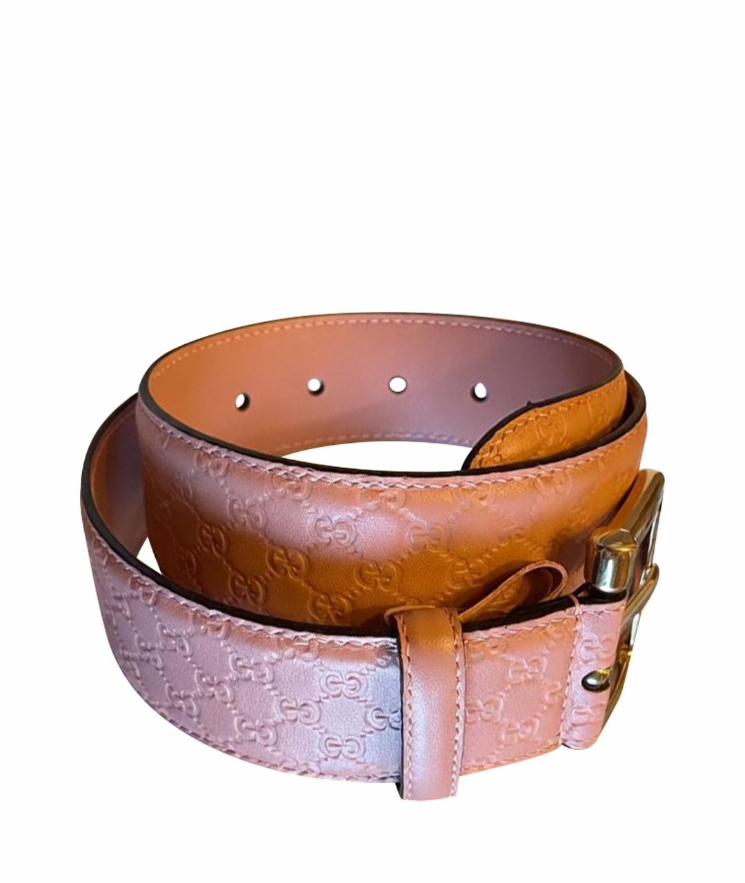 GUCCI Розовый кожаный ремень, фото 1