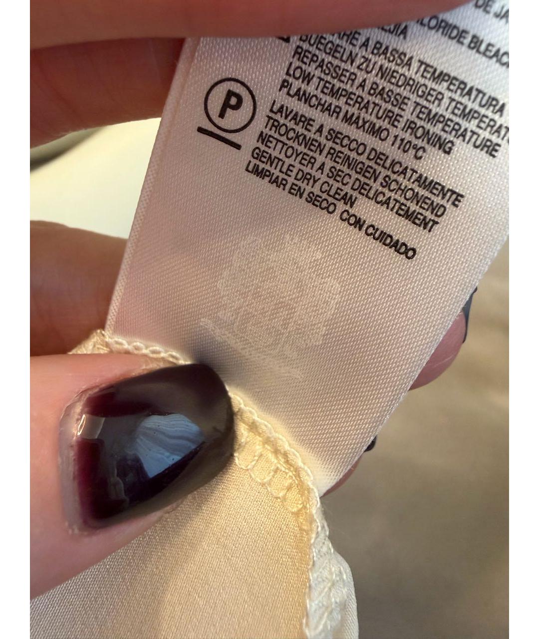 BLUMARINE Бежевое шелковое коктейльное платье, фото 7