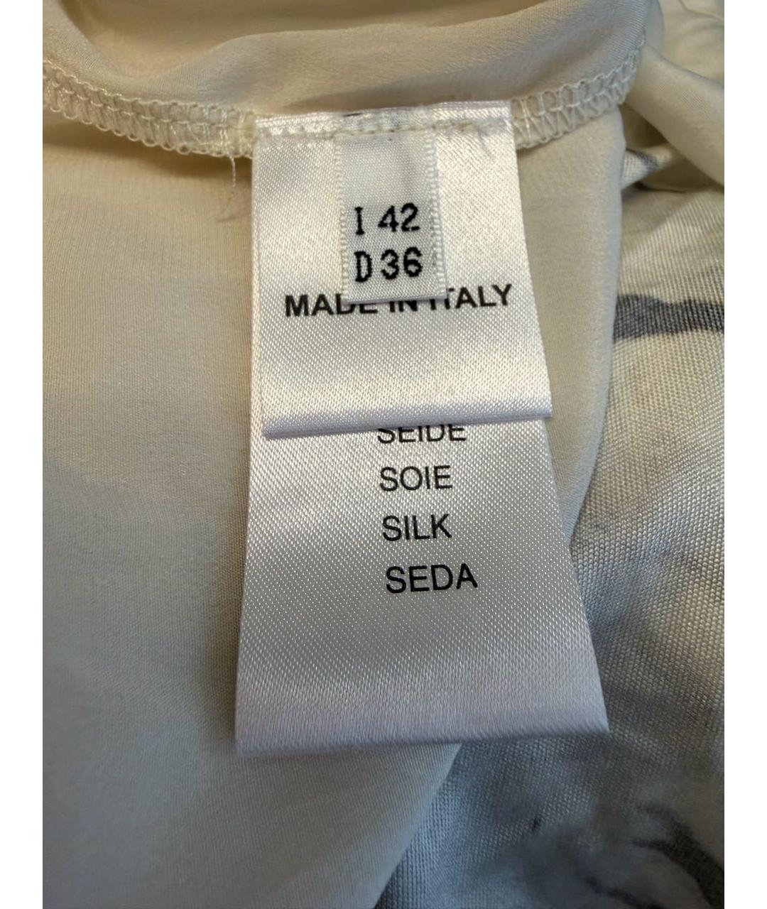 BLUMARINE Бежевое шелковое коктейльное платье, фото 4