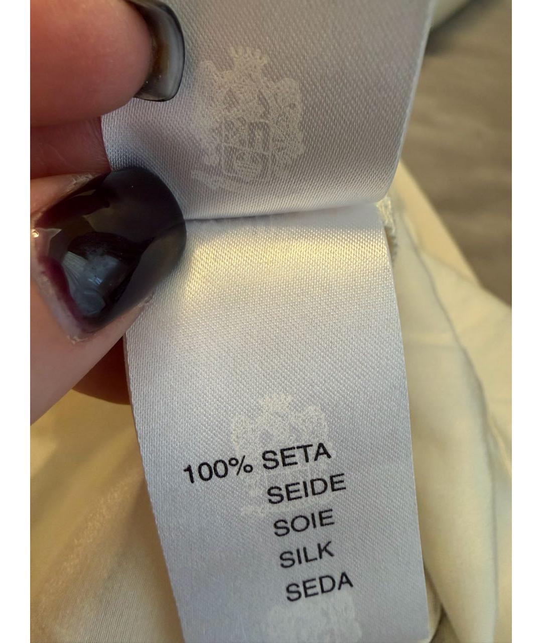 BLUMARINE Бежевое шелковое коктейльное платье, фото 5