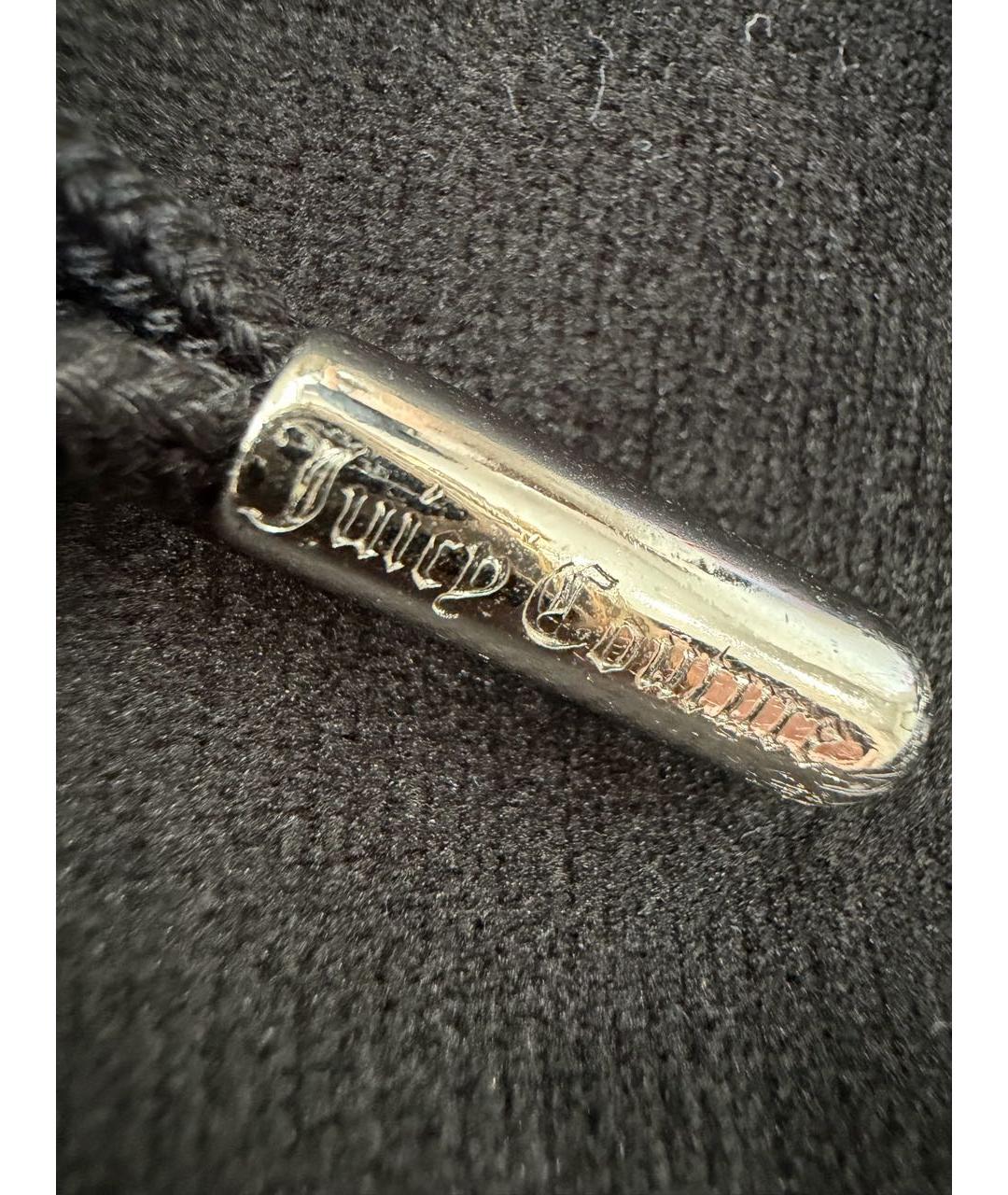 JUICY COUTURE Черные полиэстеровые прямые брюки, фото 6