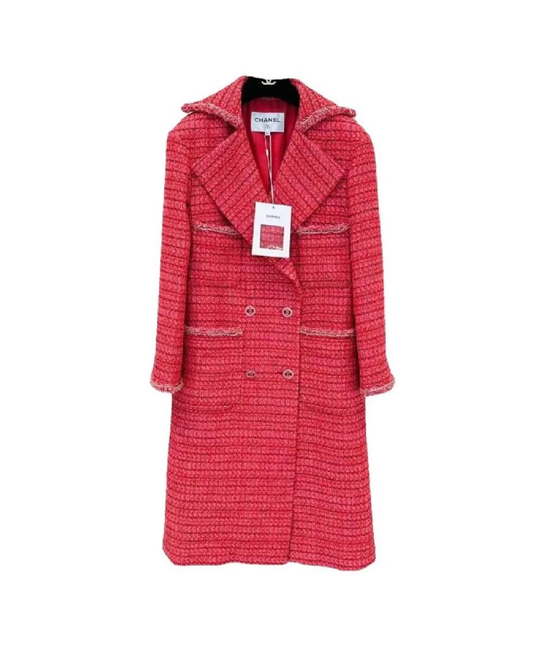 CHANEL Розовое твидовое пальто, фото 10