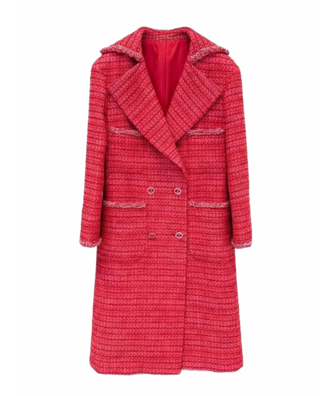 CHANEL Розовое твидовое пальто, фото 1