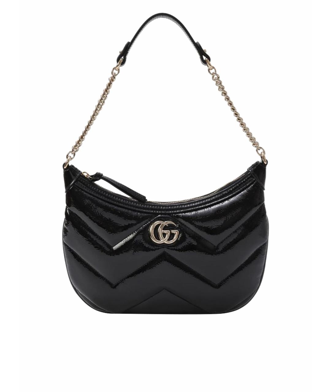 GUCCI Черная кожаная сумка через плечо, фото 1
