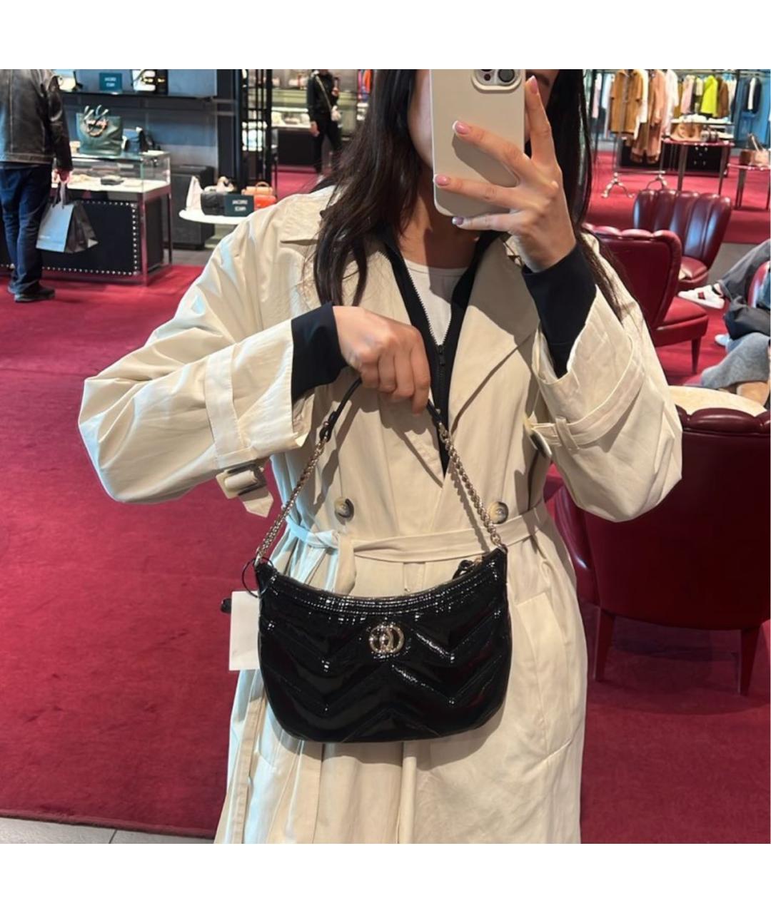 GUCCI Черная кожаная сумка через плечо, фото 2