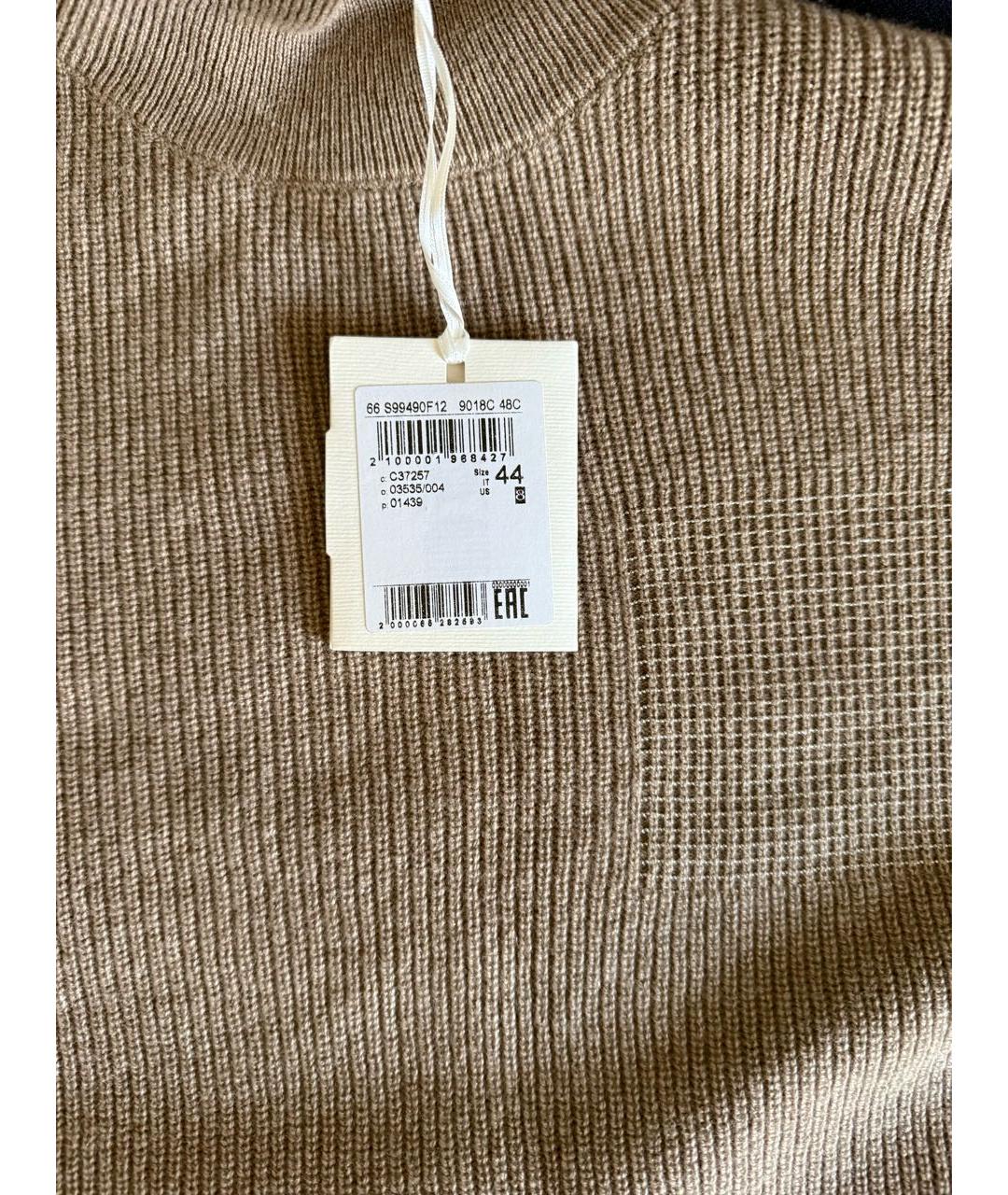 PESERICO Коричневый шелковый джемпер / свитер, фото 7