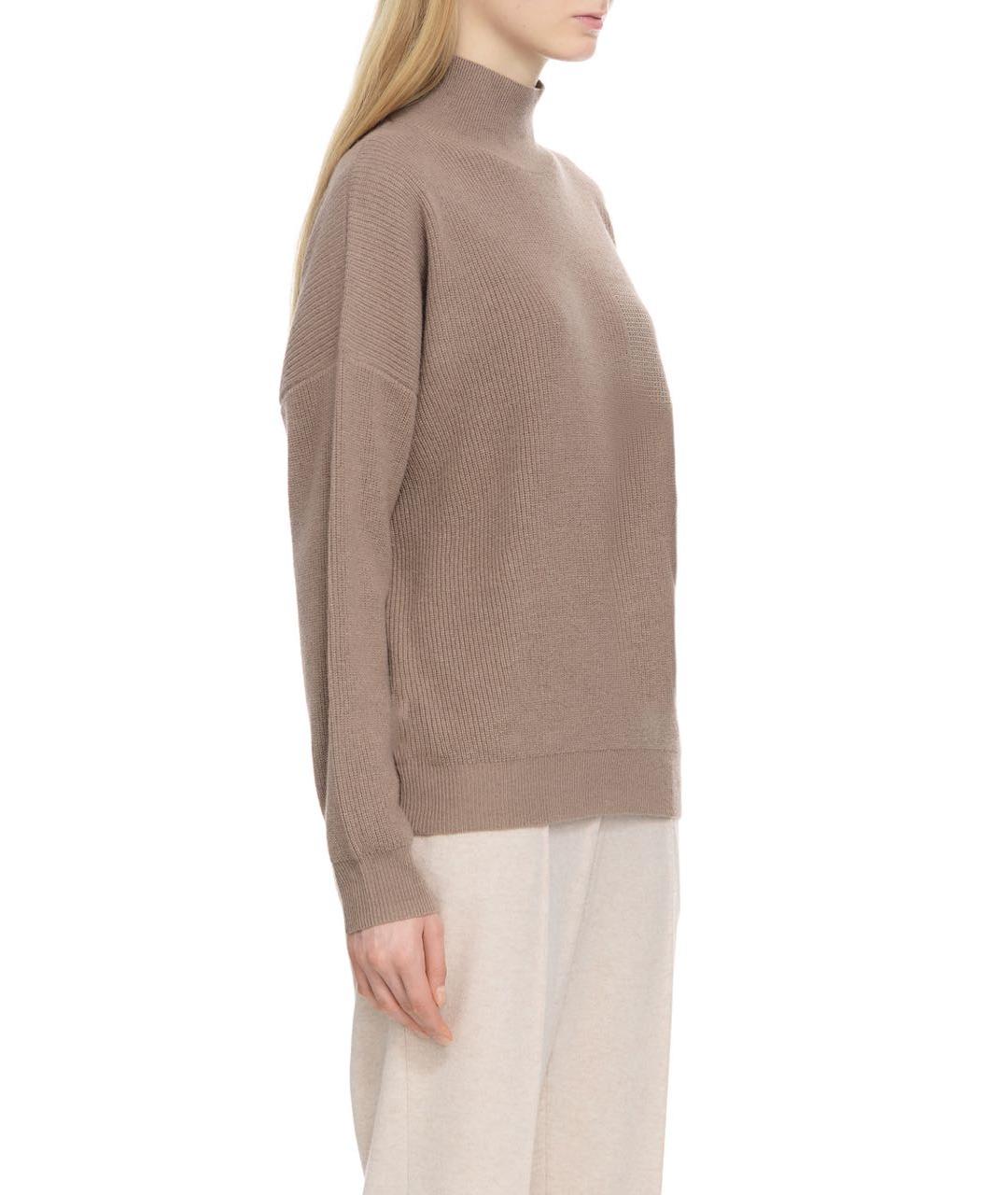 PESERICO Коричневый шелковый джемпер / свитер, фото 3