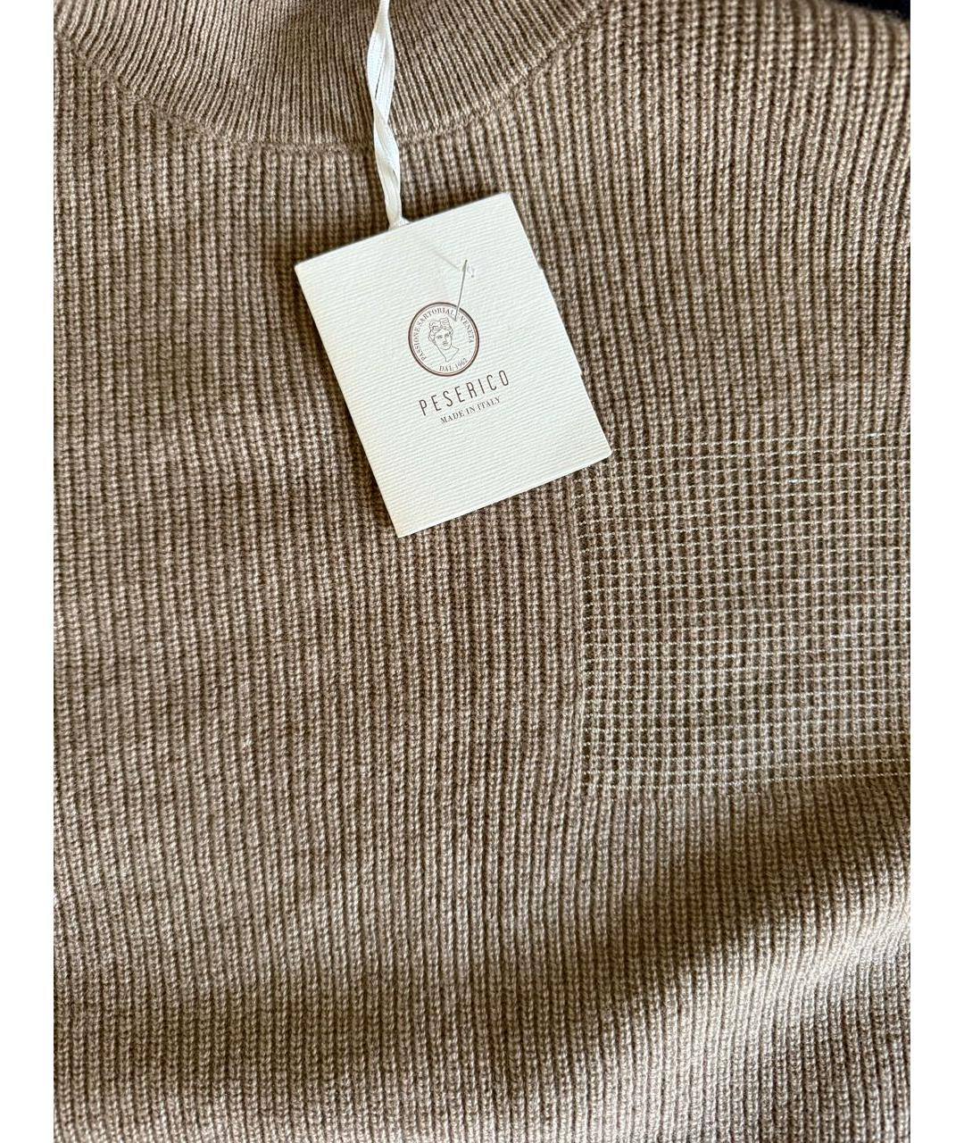 PESERICO Коричневый шелковый джемпер / свитер, фото 6