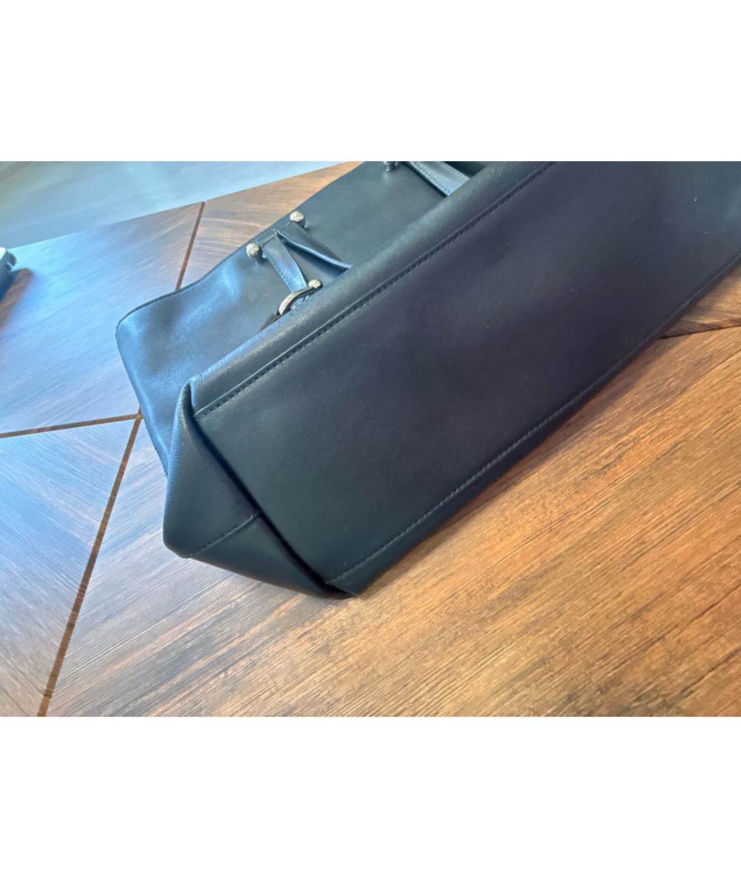 FURLA Черная кожаная сумка тоут, фото 6