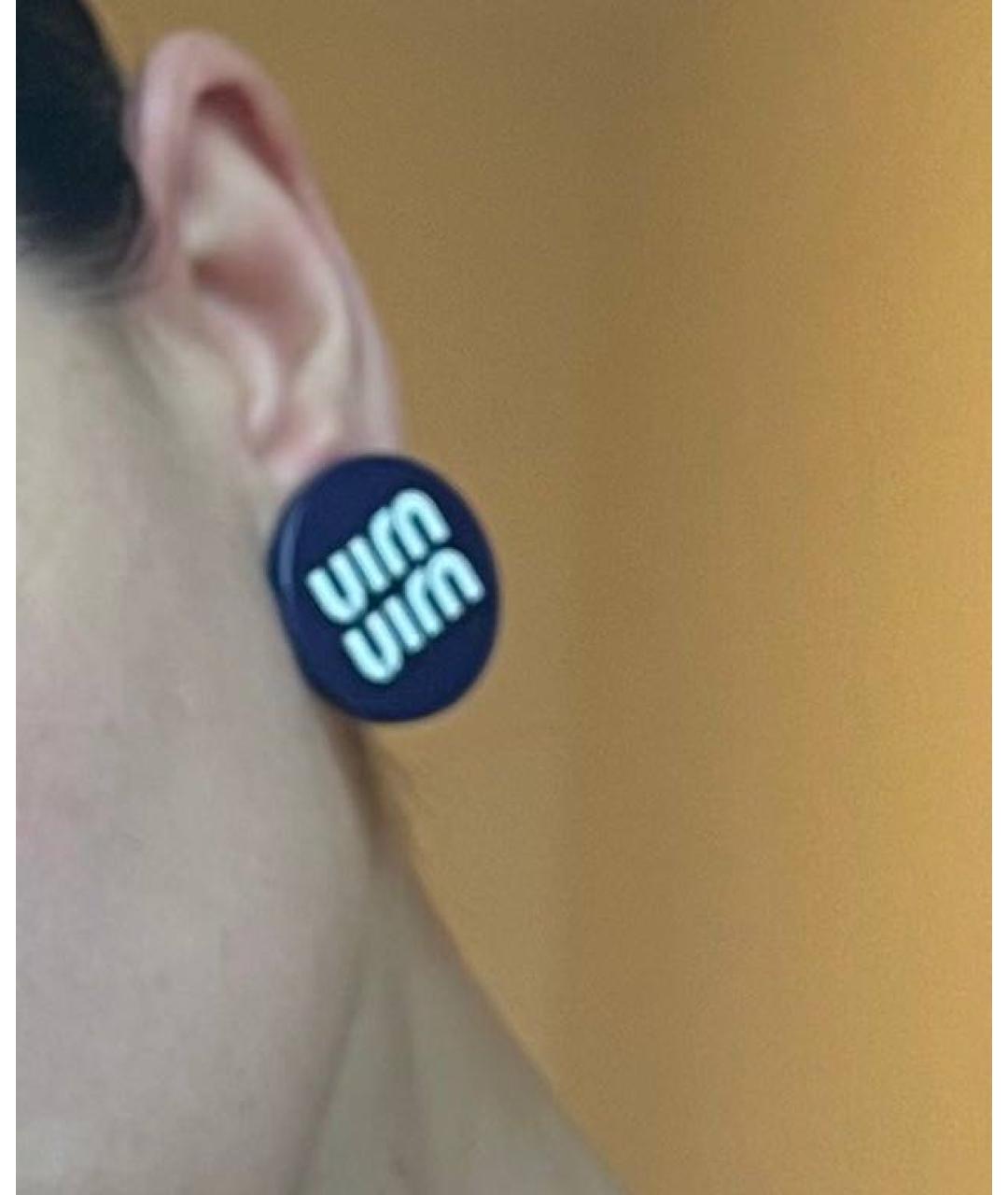 MIU MIU Черные клипсы, фото 3