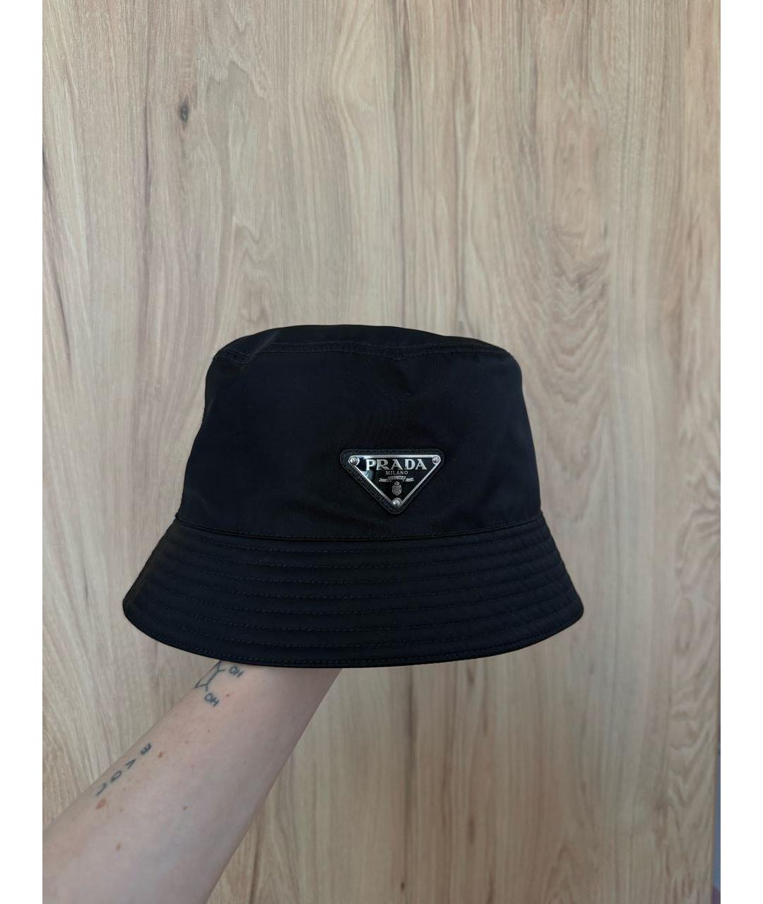 PRADA Черная синтетическая панама, фото 8