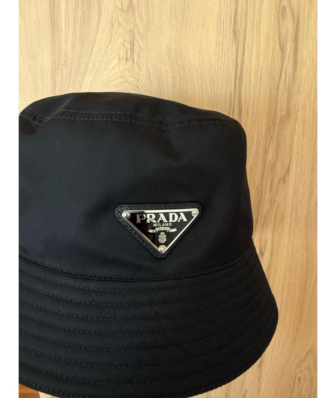 PRADA Черная синтетическая панама, фото 4