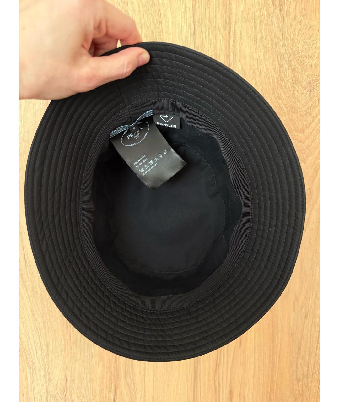 PRADA Черная синтетическая панама, фото 7