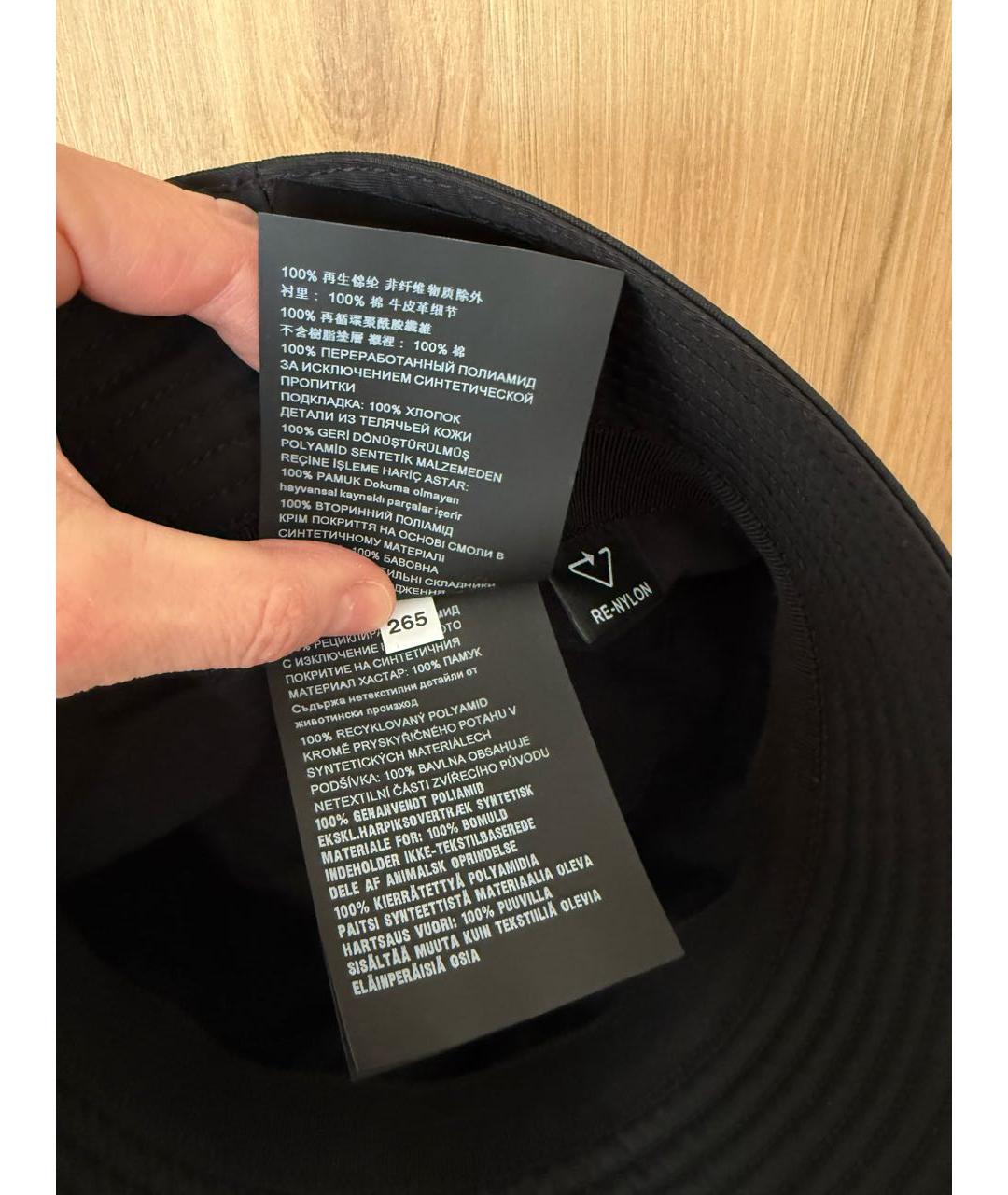 PRADA Черная синтетическая панама, фото 6