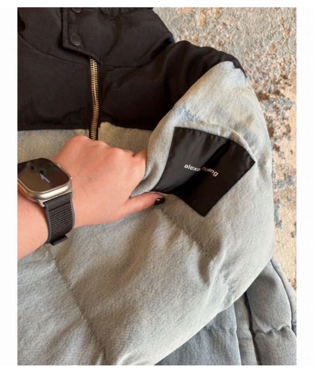 ALEXANDER WANG Голубой деним пуховик, фото 4