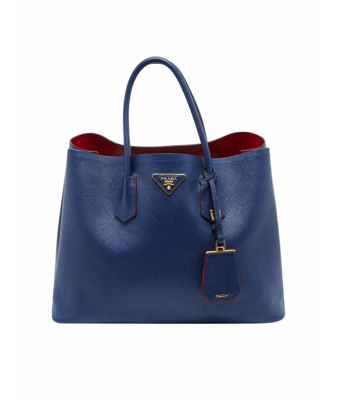 PRADA Синяя кожаная сумка через плечо, фото 1