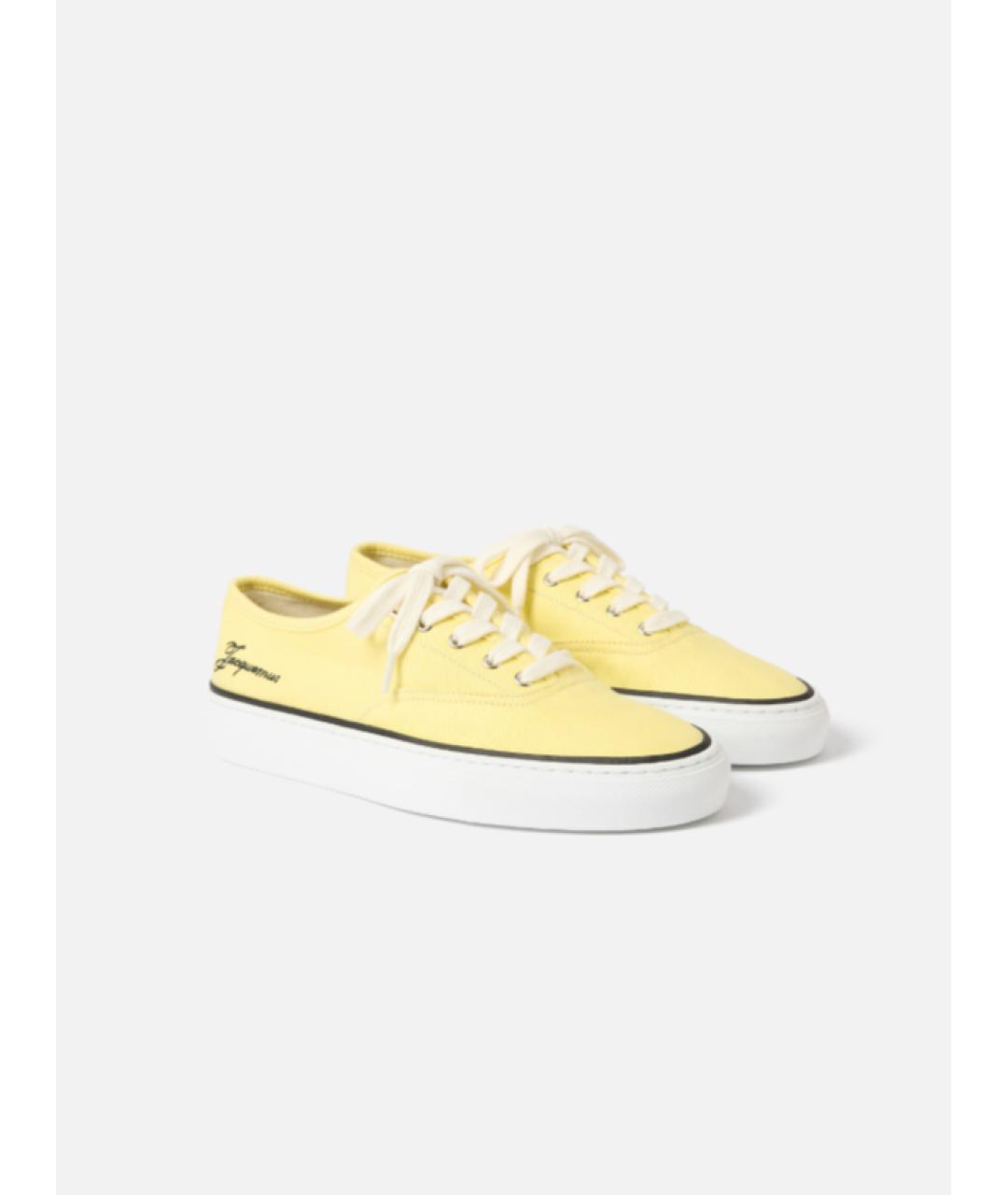 JACQUEMUS Желтые текстильные кеды, фото 2