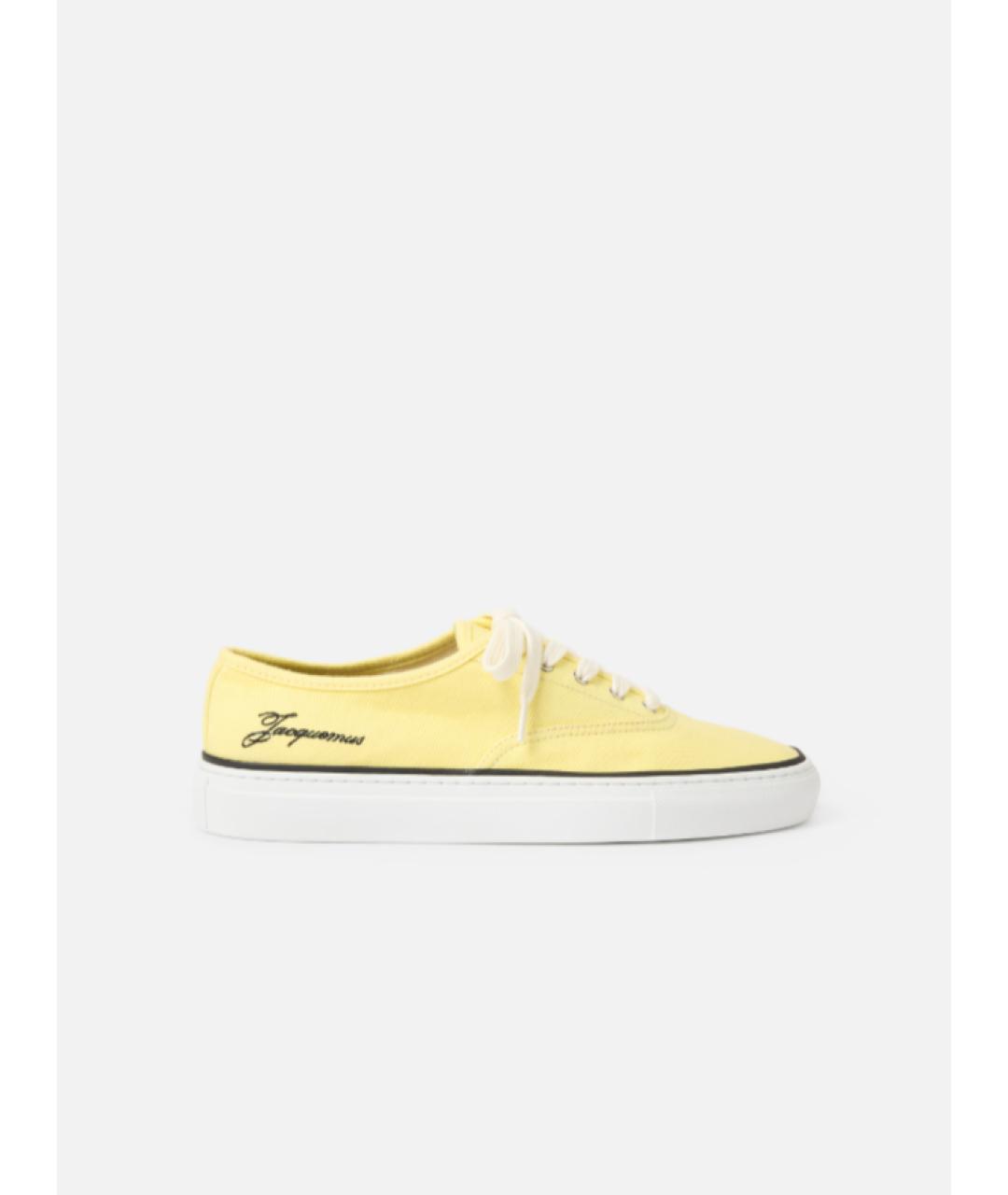 JACQUEMUS Желтые текстильные кеды, фото 4