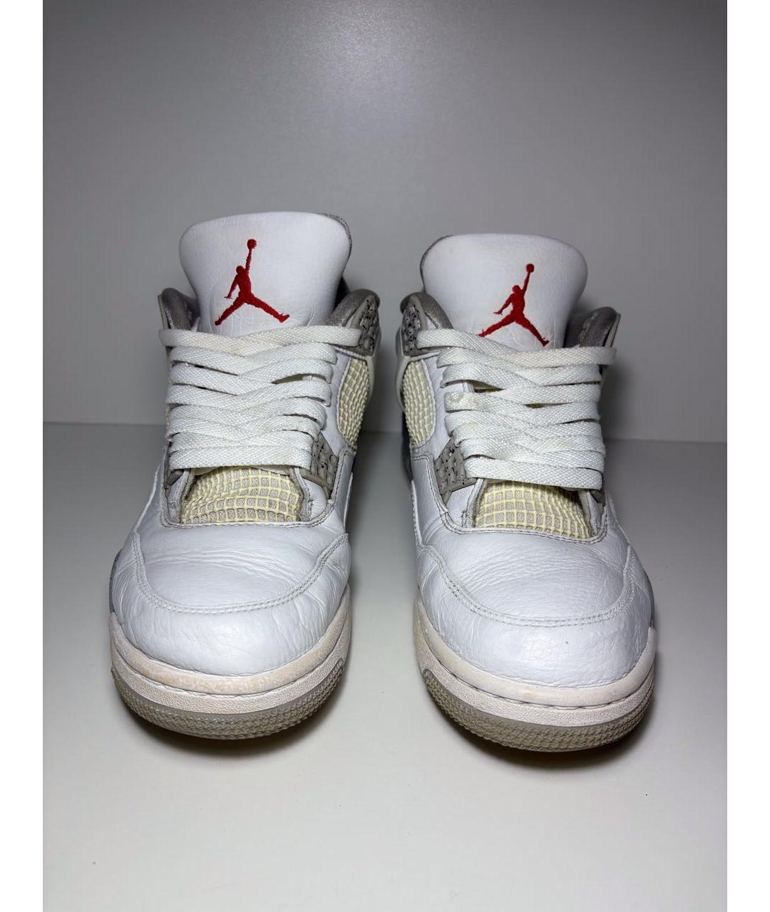 JORDAN Белые кожаные высокие кроссовки / кеды, фото 2