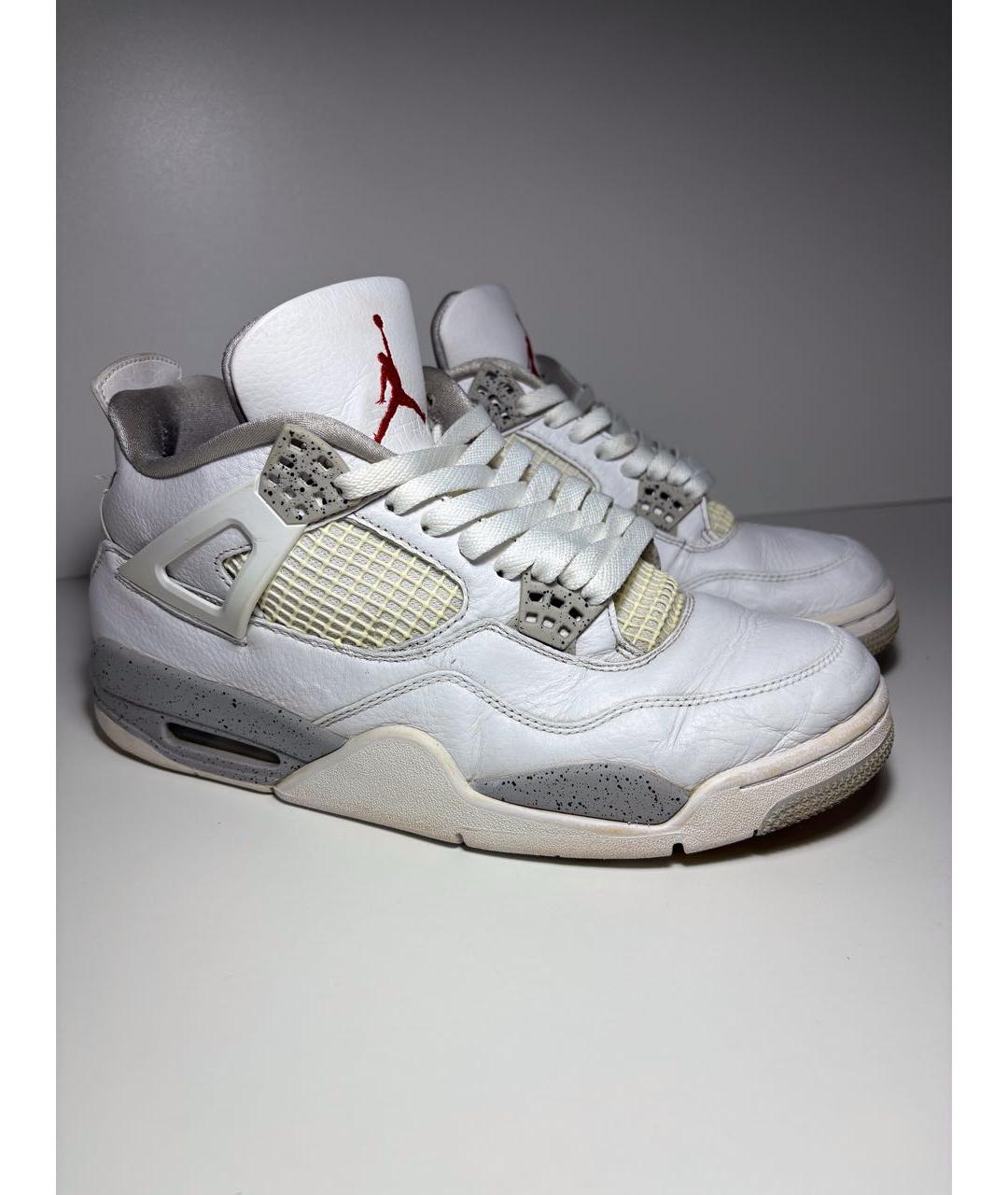 JORDAN Белые кожаные высокие кроссовки / кеды, фото 5