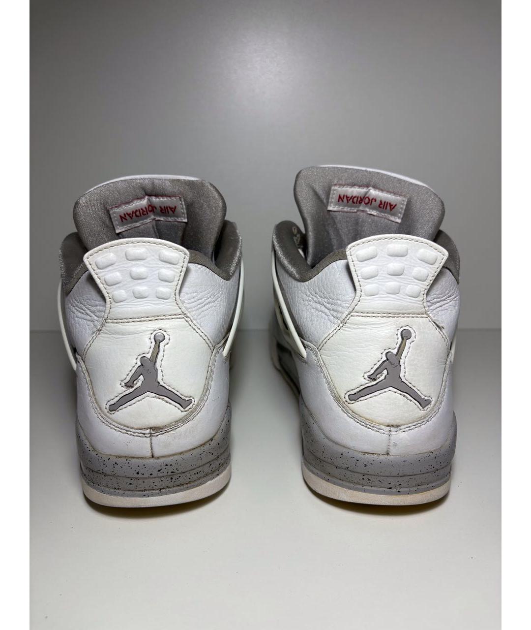JORDAN Белые кожаные высокие кроссовки / кеды, фото 3