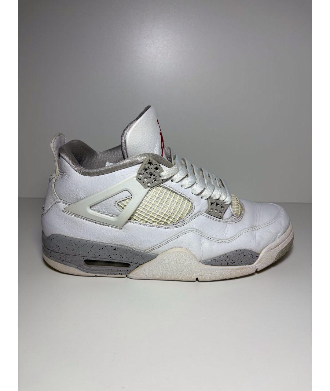 JORDAN Белые кожаные высокие кроссовки / кеды, фото 8