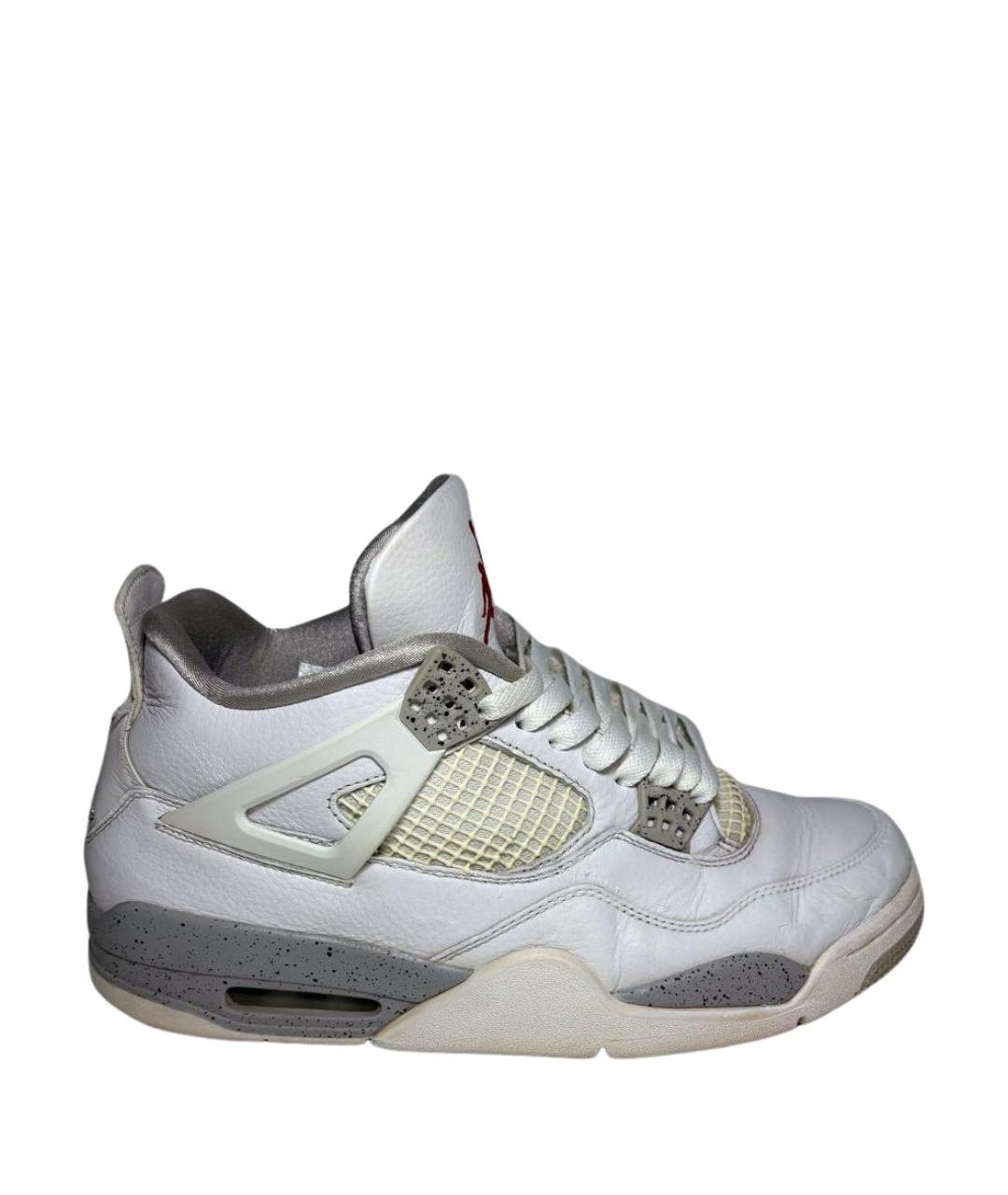 JORDAN Белые кожаные высокие кроссовки / кеды, фото 1