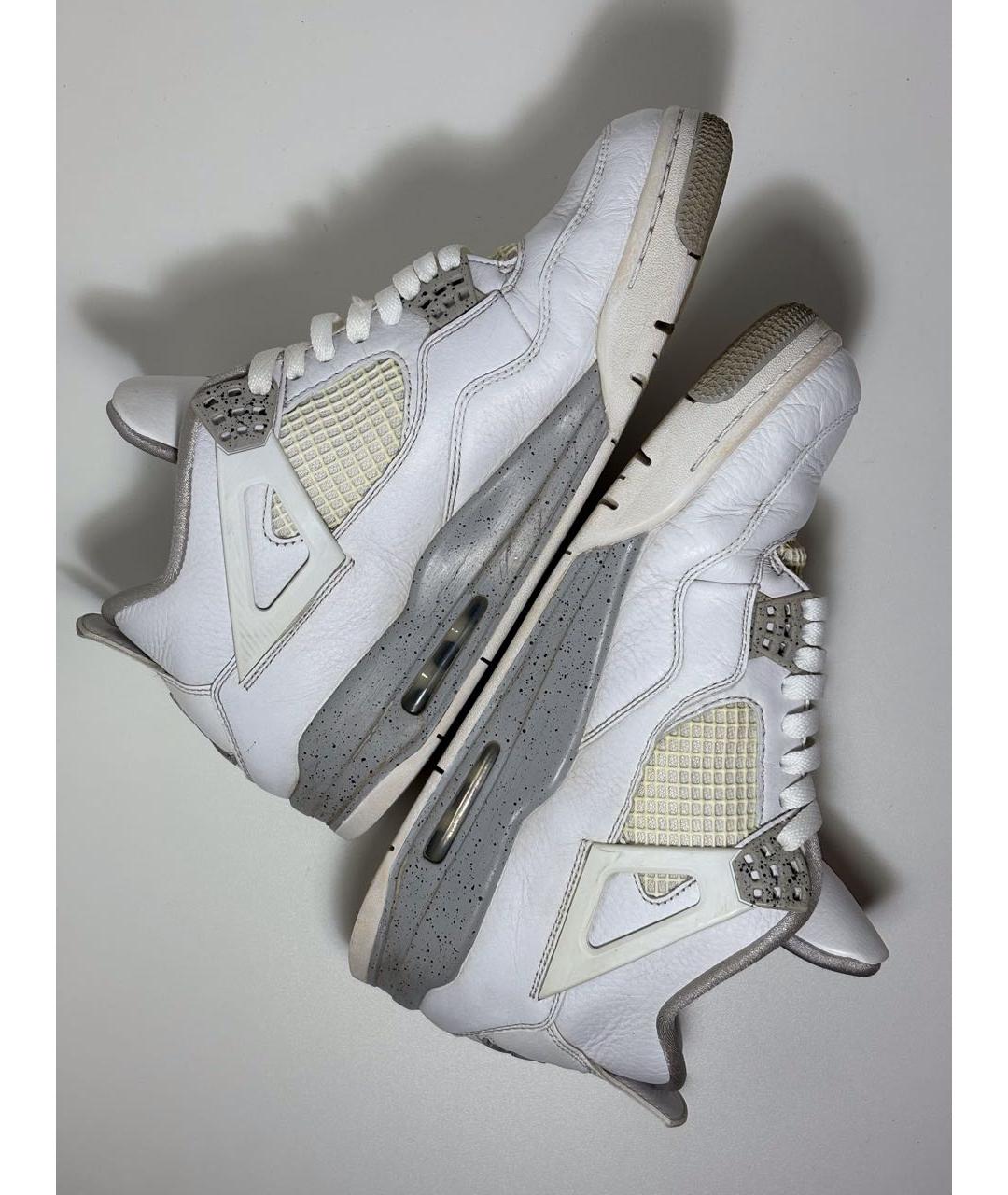 JORDAN Белые кожаные высокие кроссовки / кеды, фото 7