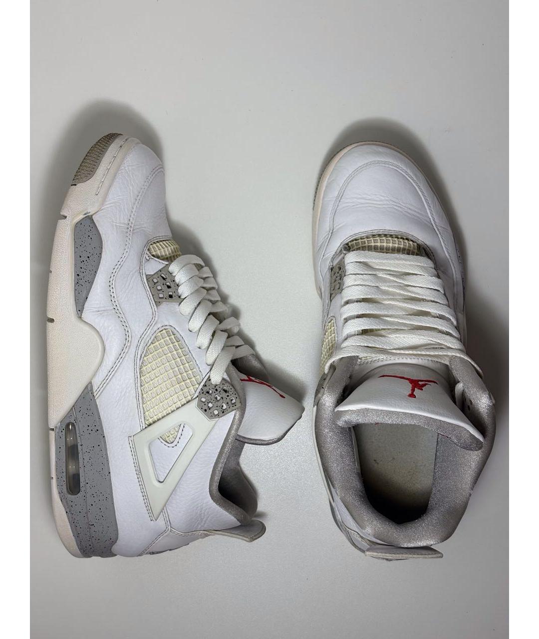 JORDAN Белые кожаные высокие кроссовки / кеды, фото 4