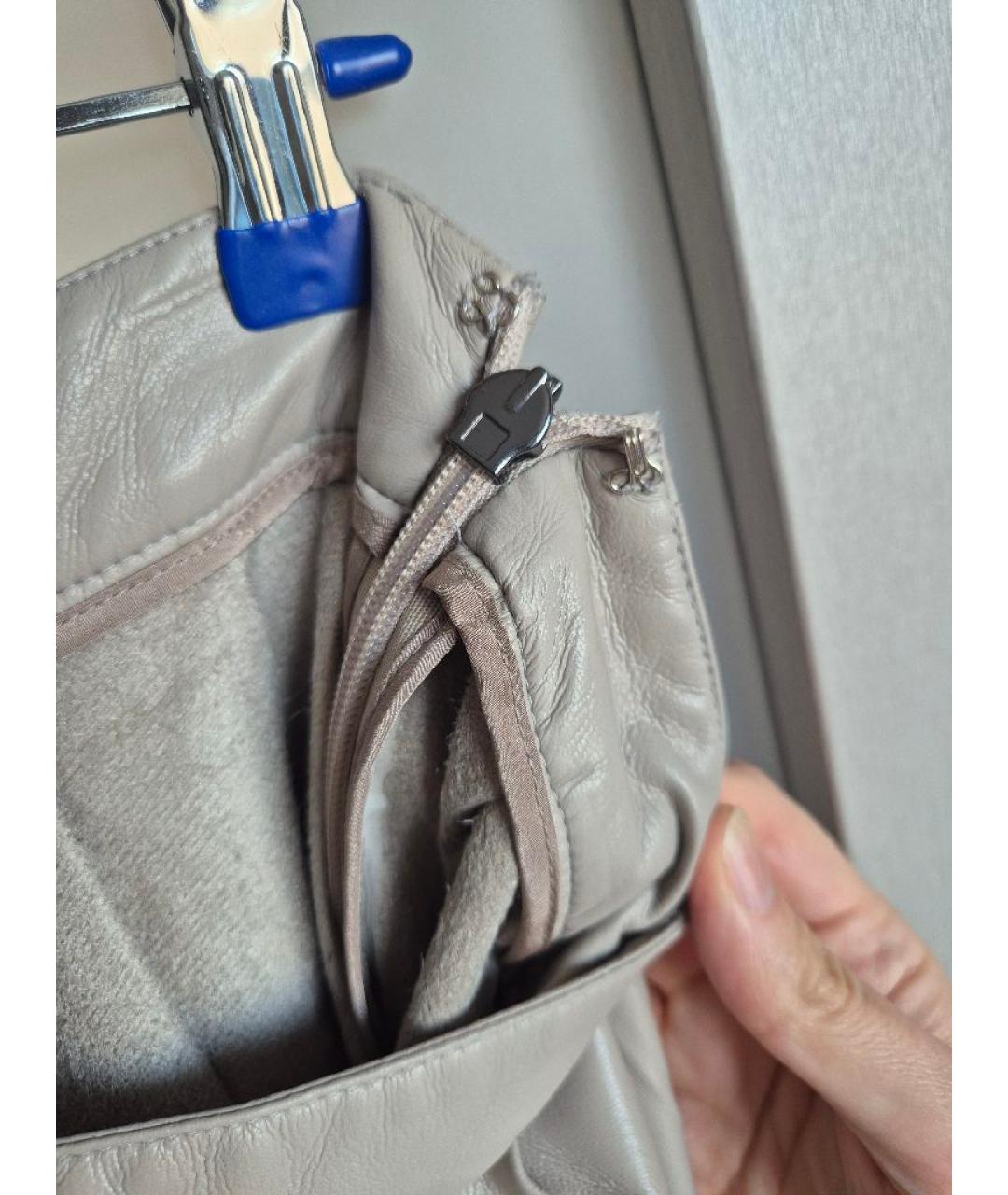 MSGM Бежевая полиэстеровая юбка миди, фото 4