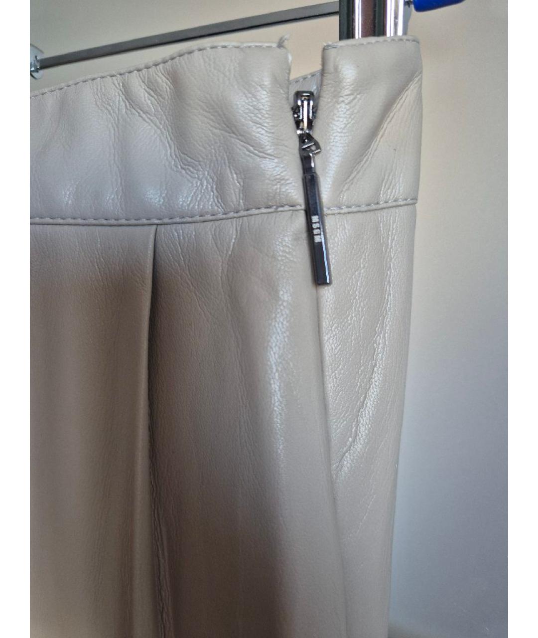 MSGM Бежевая полиэстеровая юбка миди, фото 2