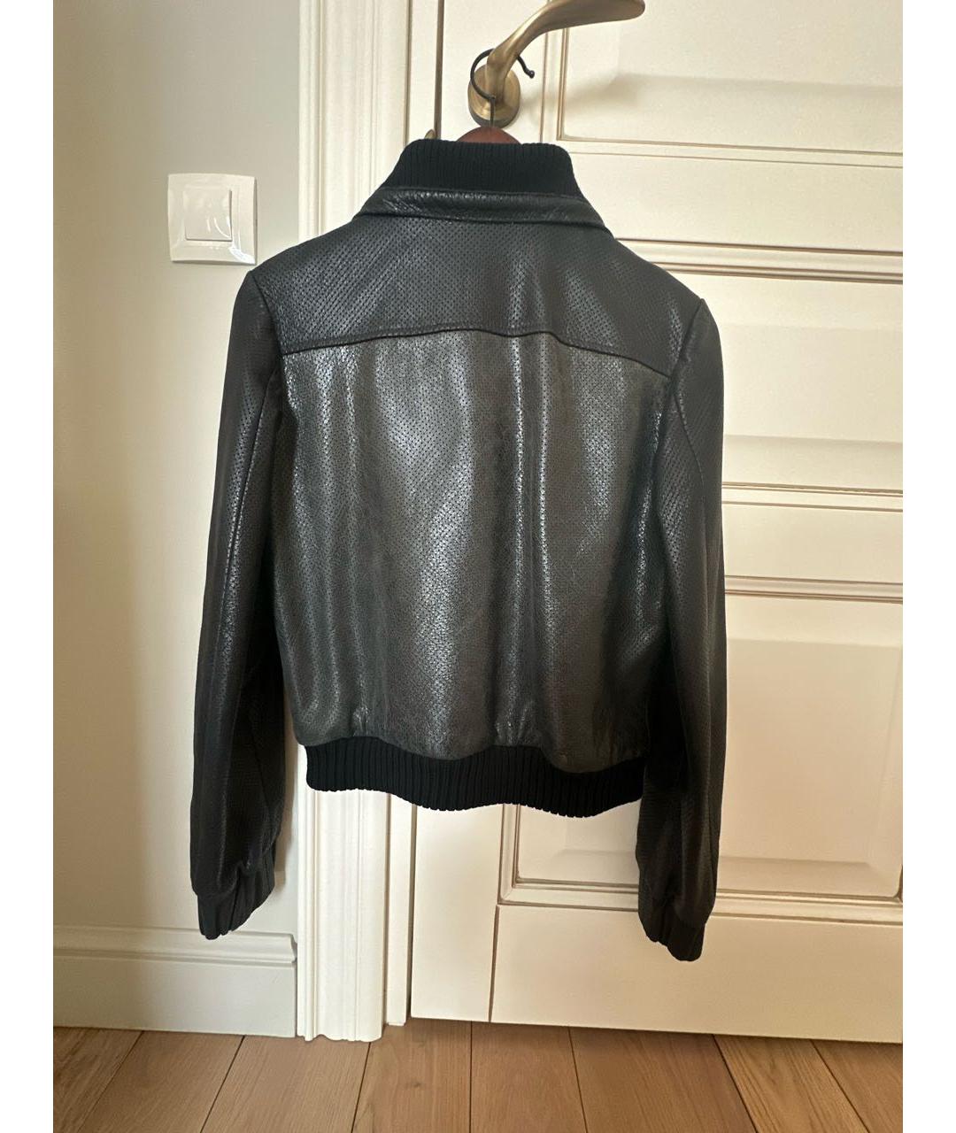 BALENCIAGA Черная кожаная куртка, фото 2