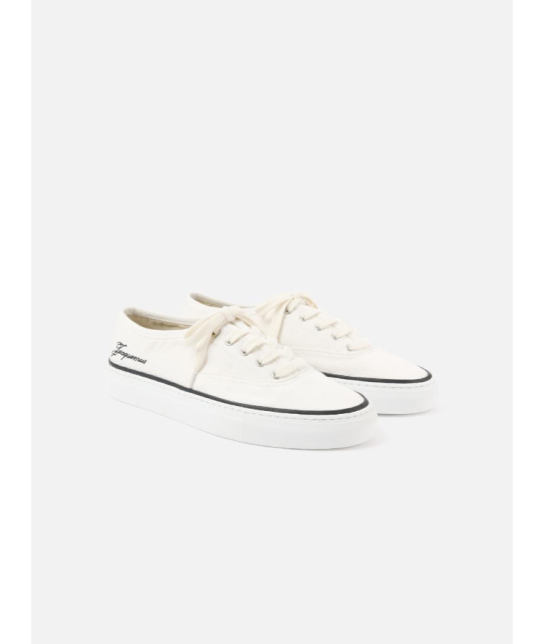JACQUEMUS Белые текстильные кеды, фото 2