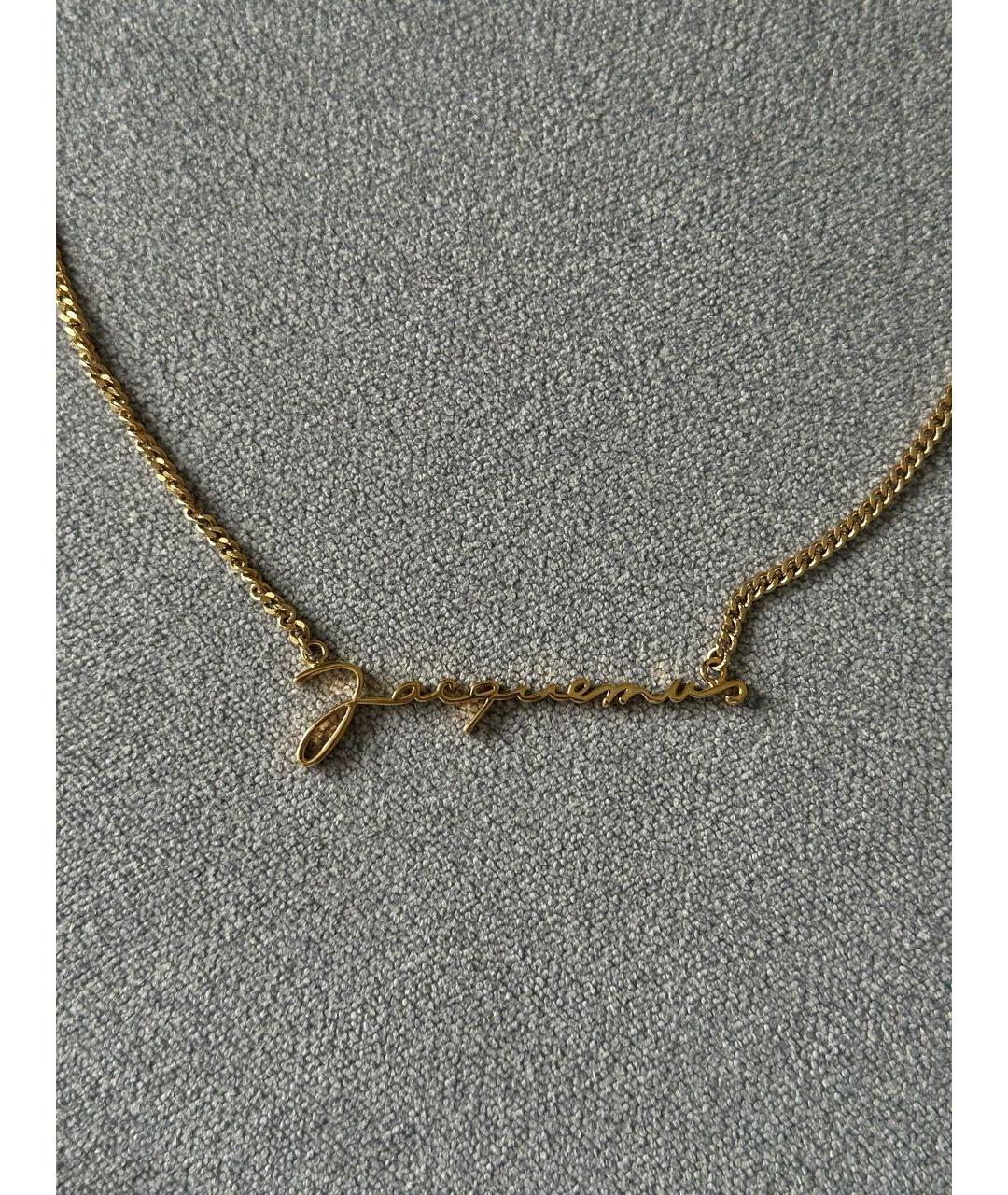 JACQUEMUS Золотое металлическое колье, фото 4