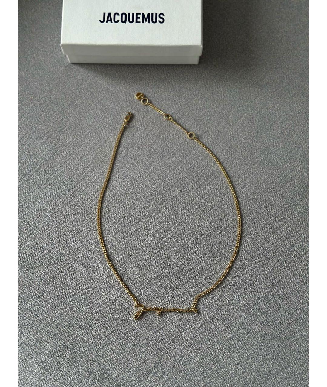 JACQUEMUS Золотое металлическое колье, фото 3